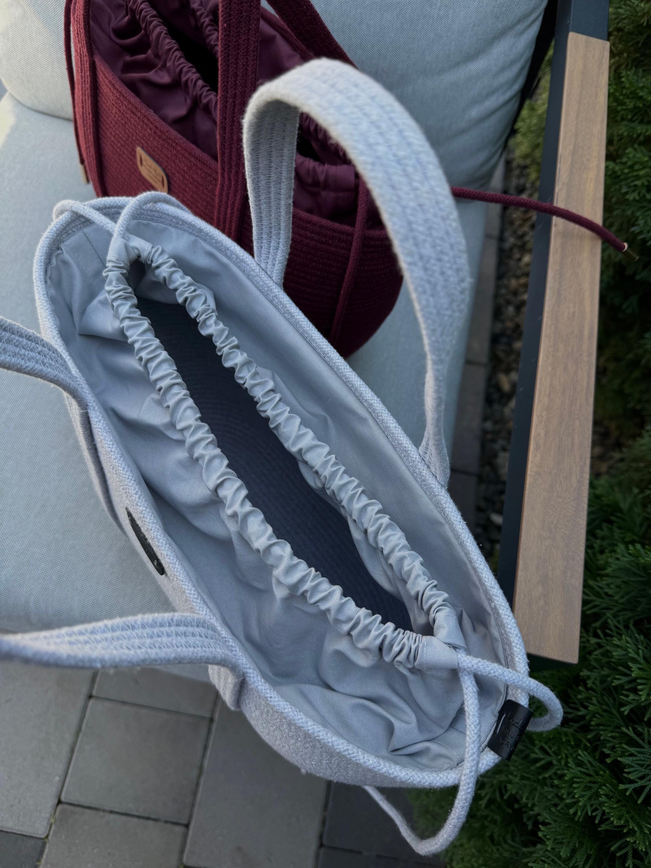 COTTON TOTE BAG — GREY