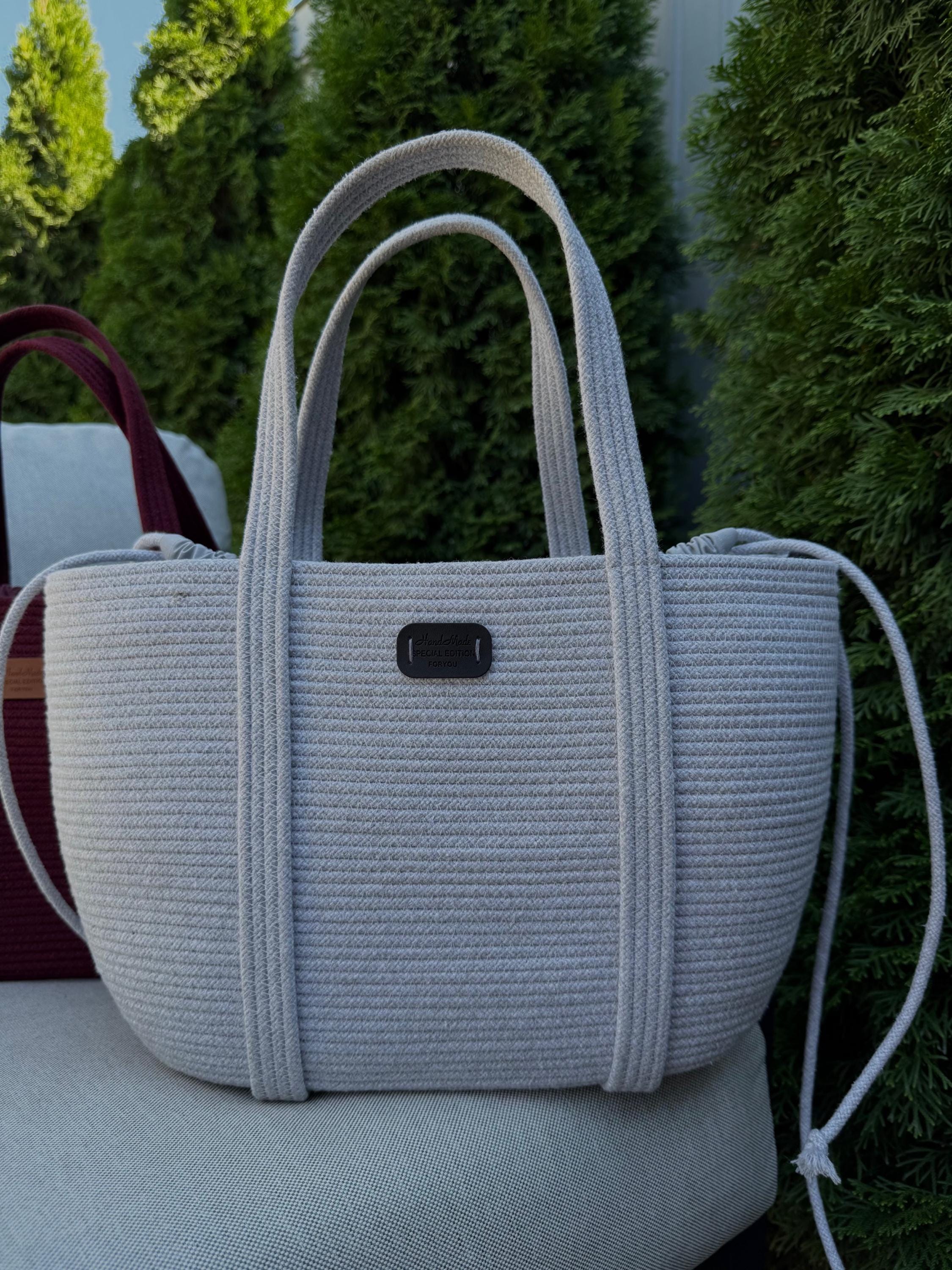 COTTON TOTE BAG — GREY