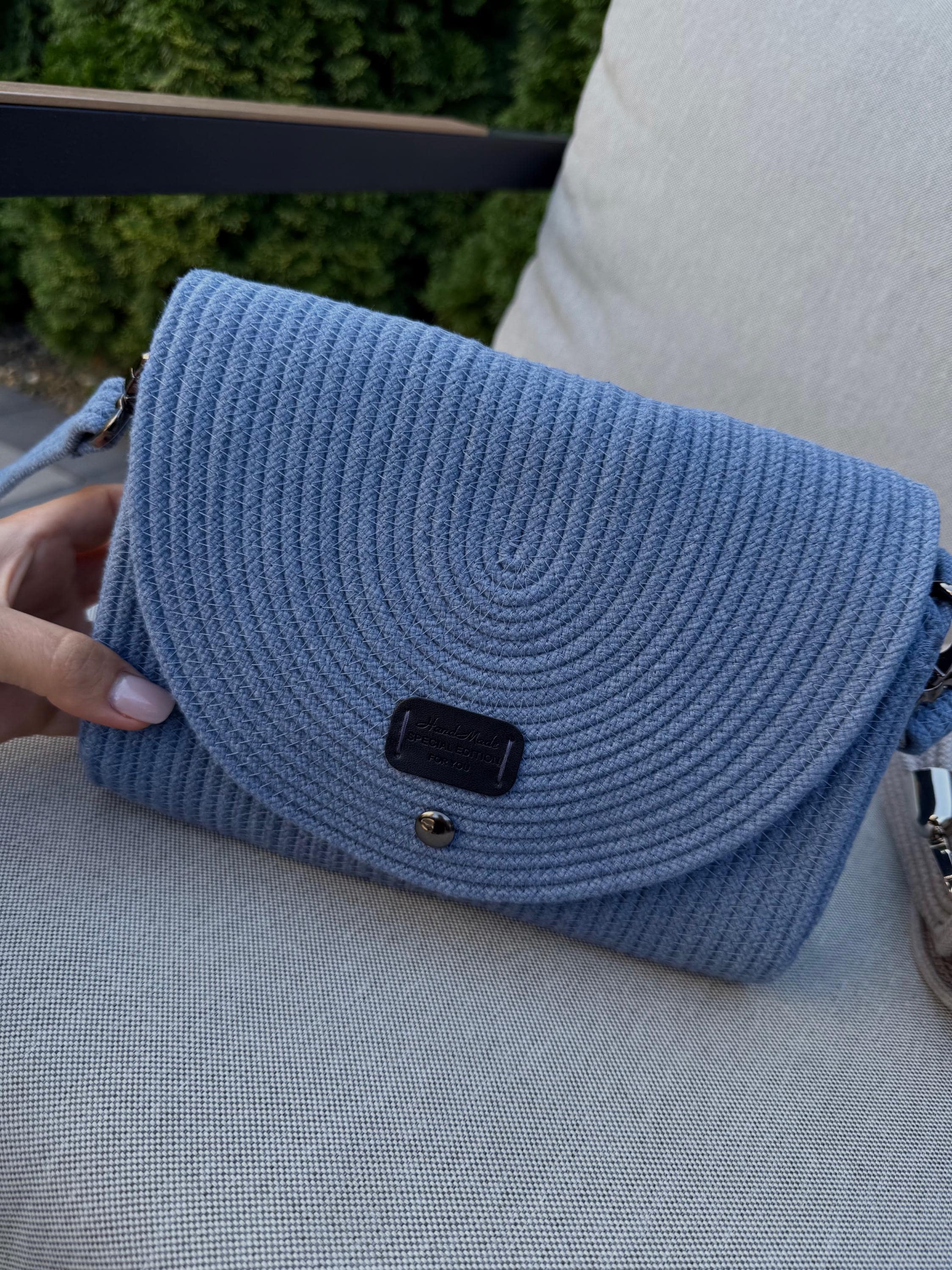 COTTON CLUTCH — BLUE