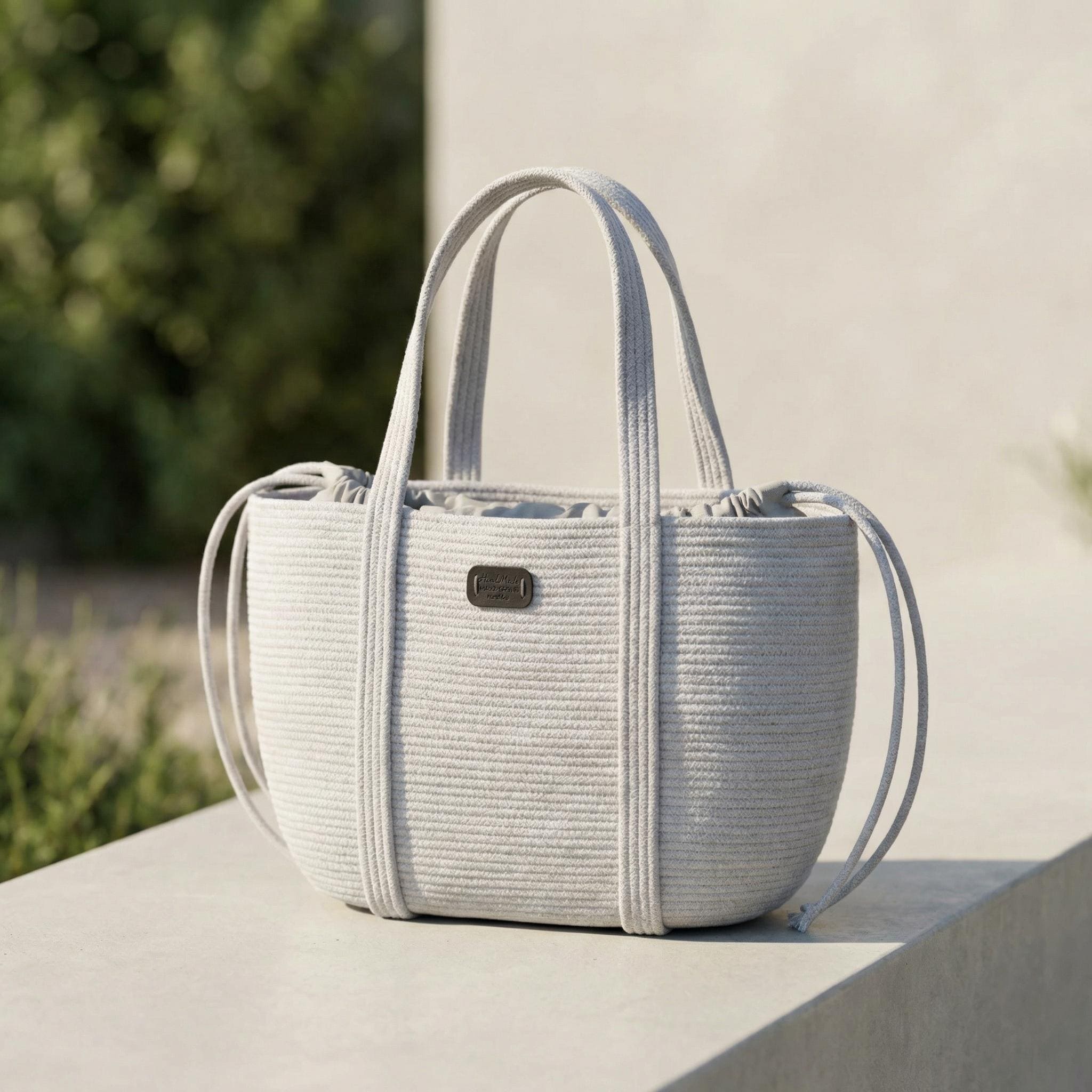 COTTON TOTE BAG — GREY