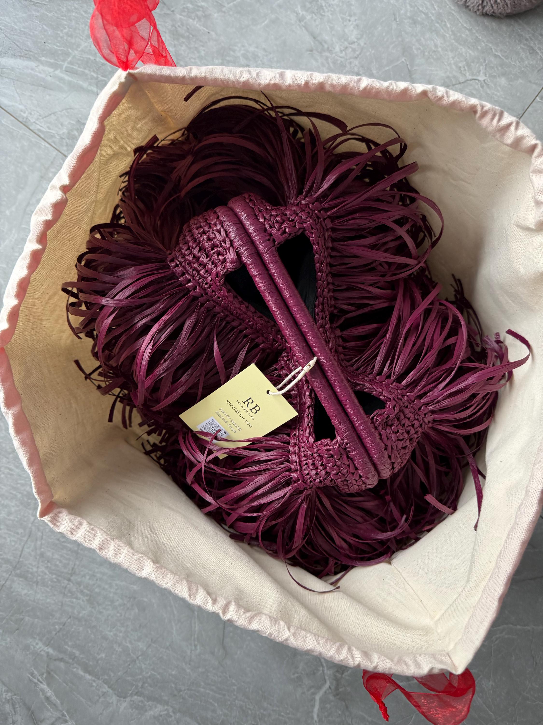SHAGGY BAG — BURGUNDY — view 4