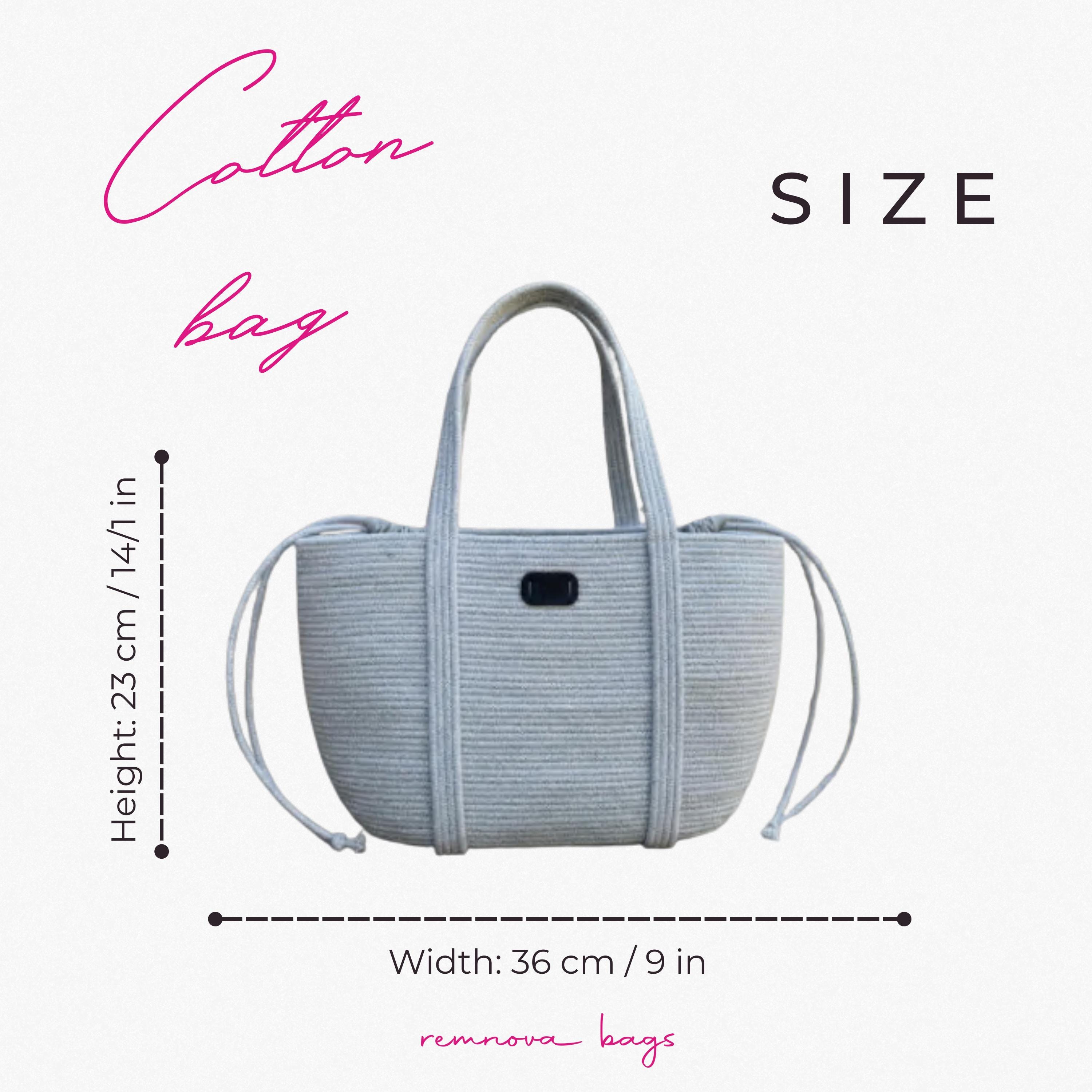 COTTON TOTE BAG — GREY