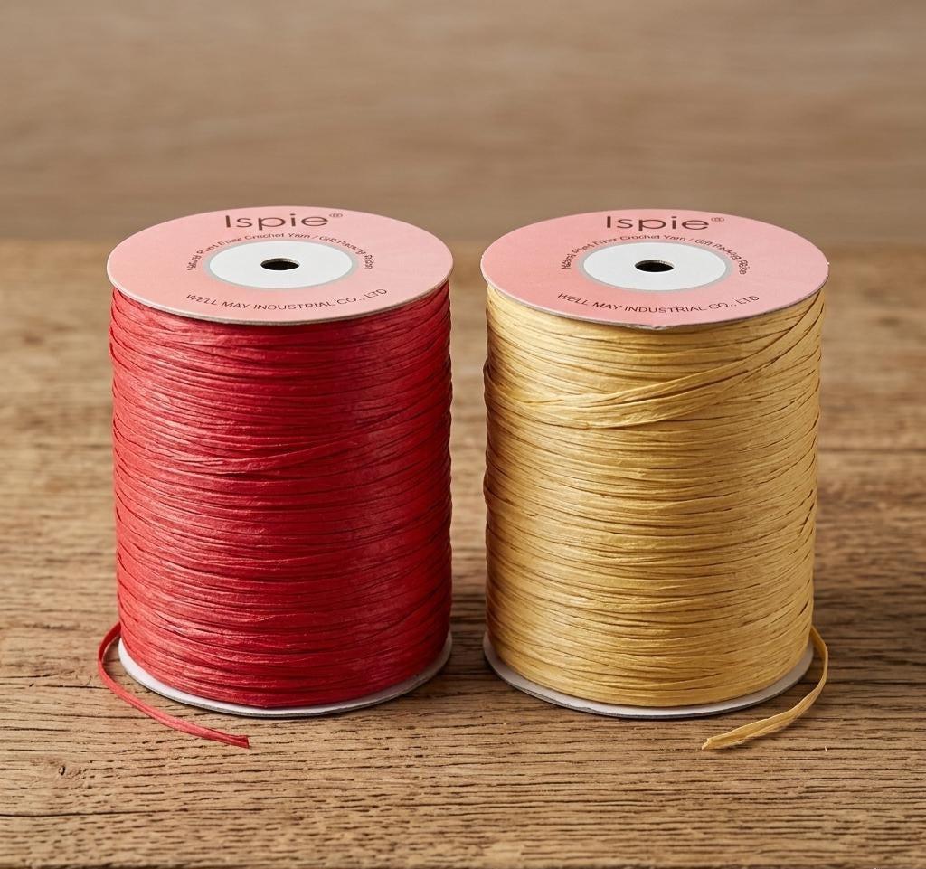 RAFFIA YARN BUNDLE — 5 SKEINS