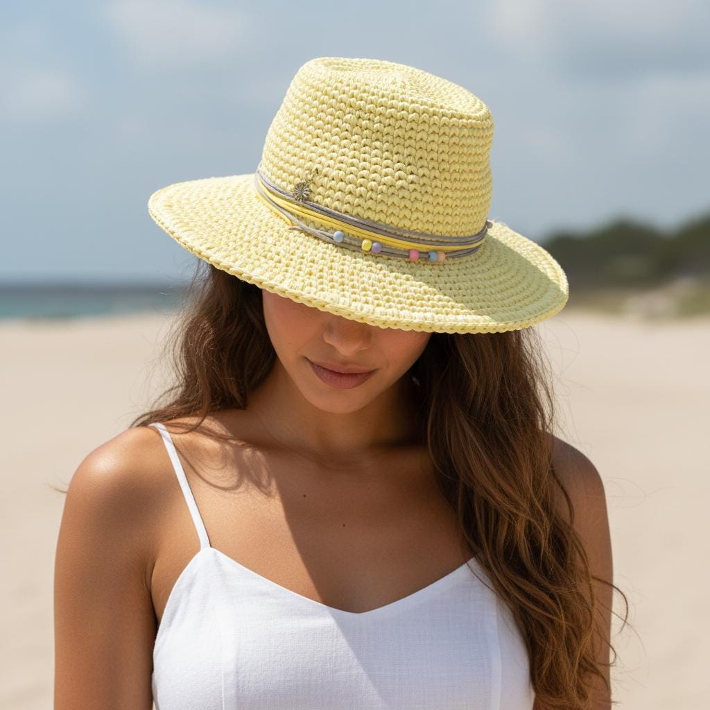 HAT — PALE YELLOW