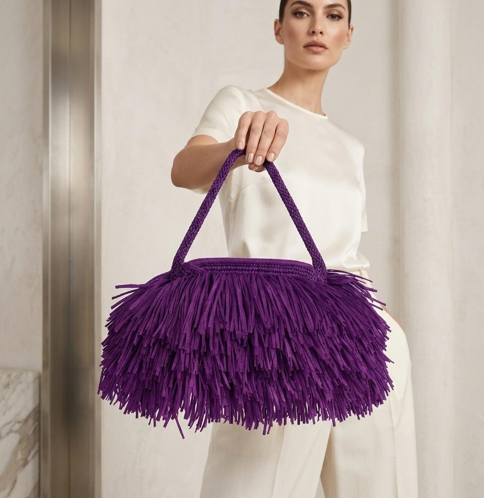 TEXTURE CLUTCH — PURPLE