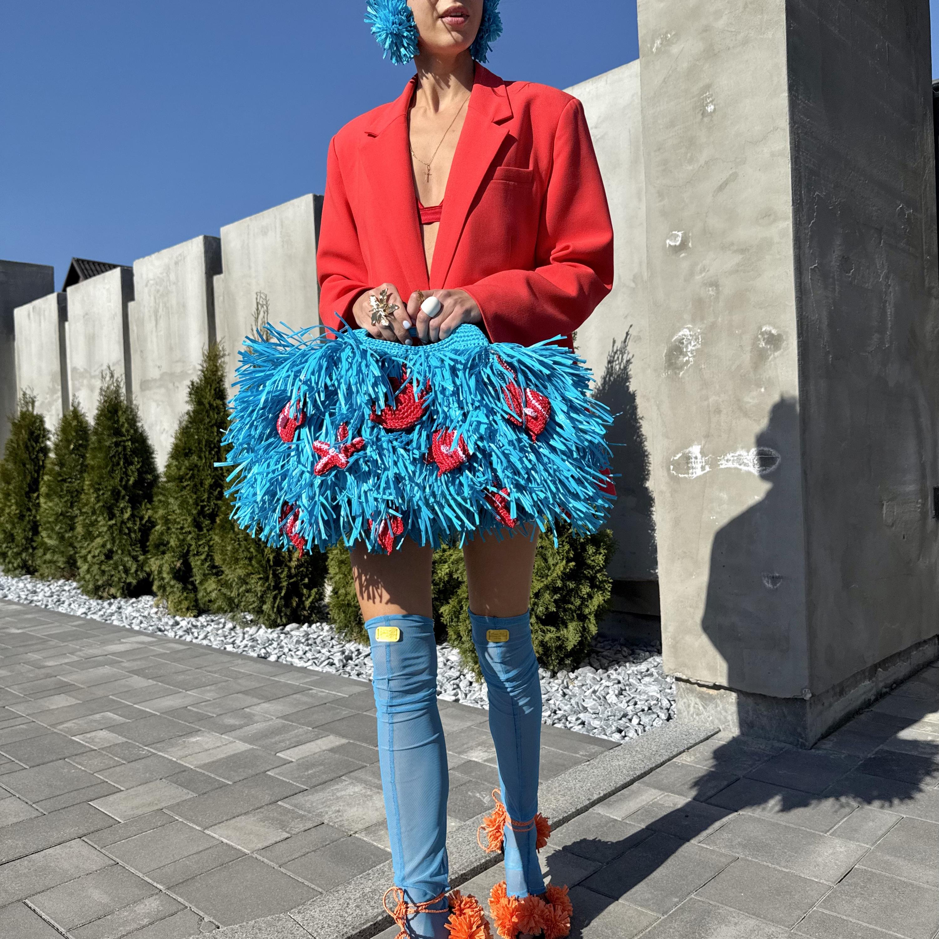 SHAGGY BAG — AQUA — view 1
