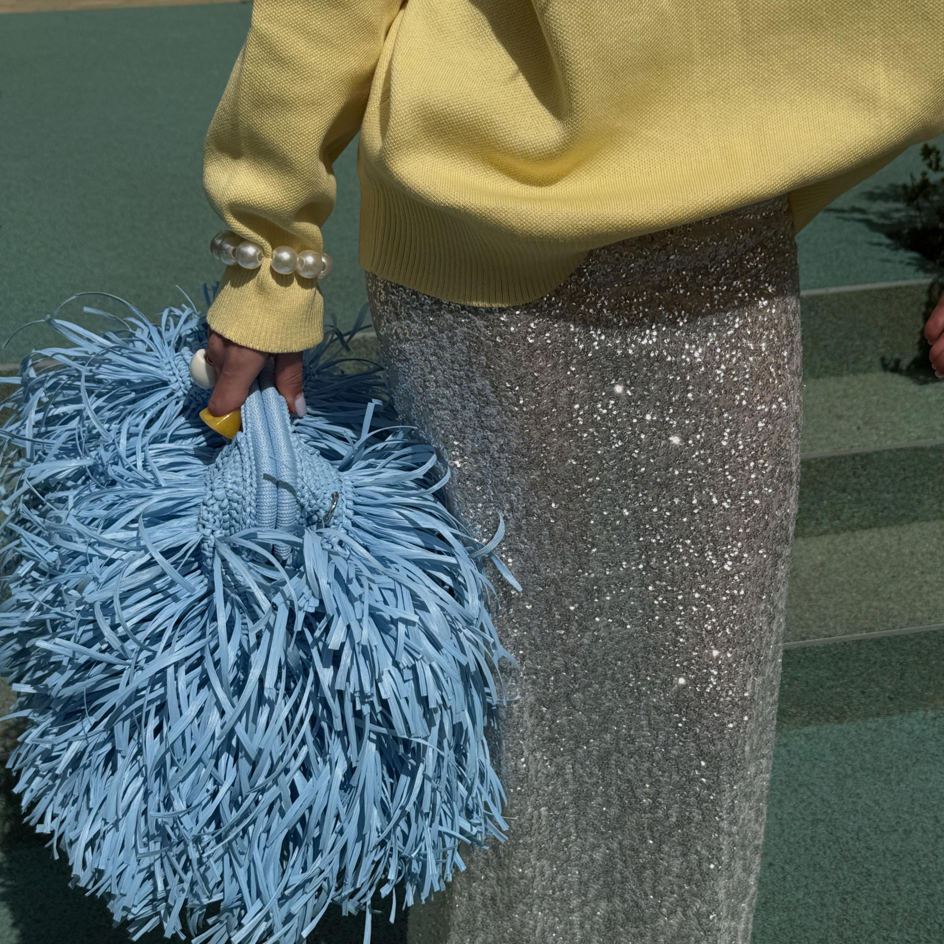 SHAGGY BAG — LIGHT BLUE — view 7