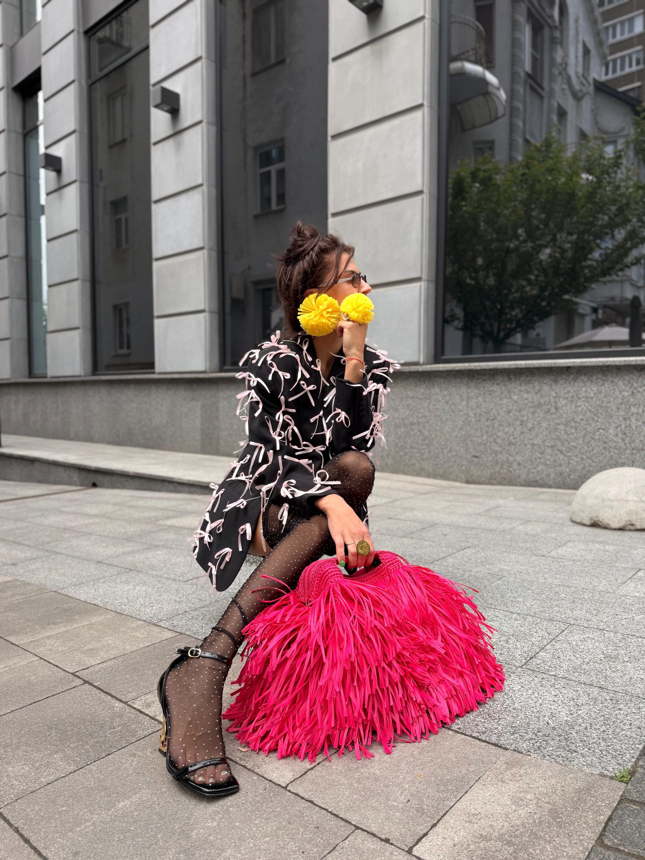 SHAGGY BAG — HOT PINK — view 1