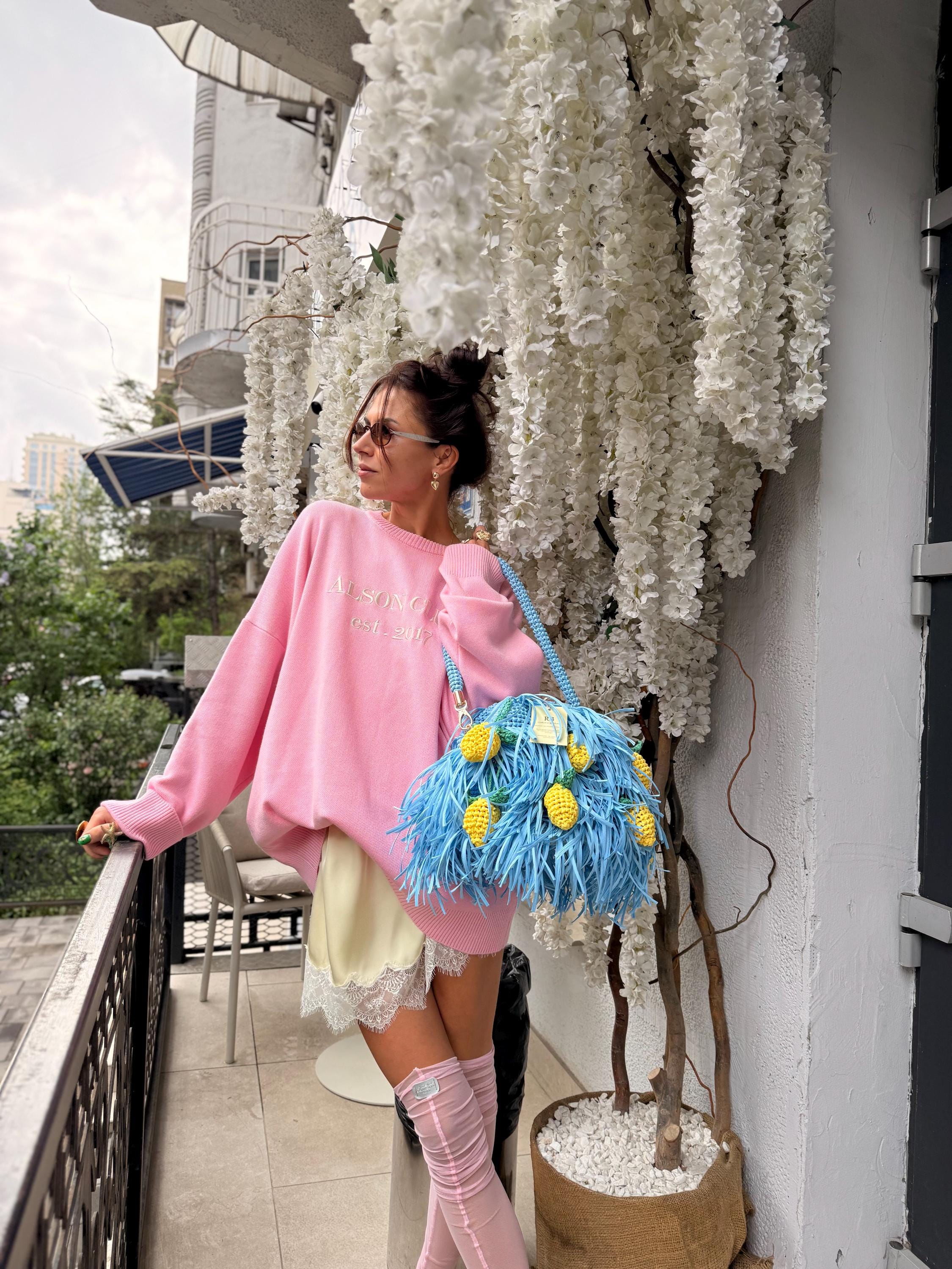 MINI SHAGGY BAG — DUSTY BLUE — view 1