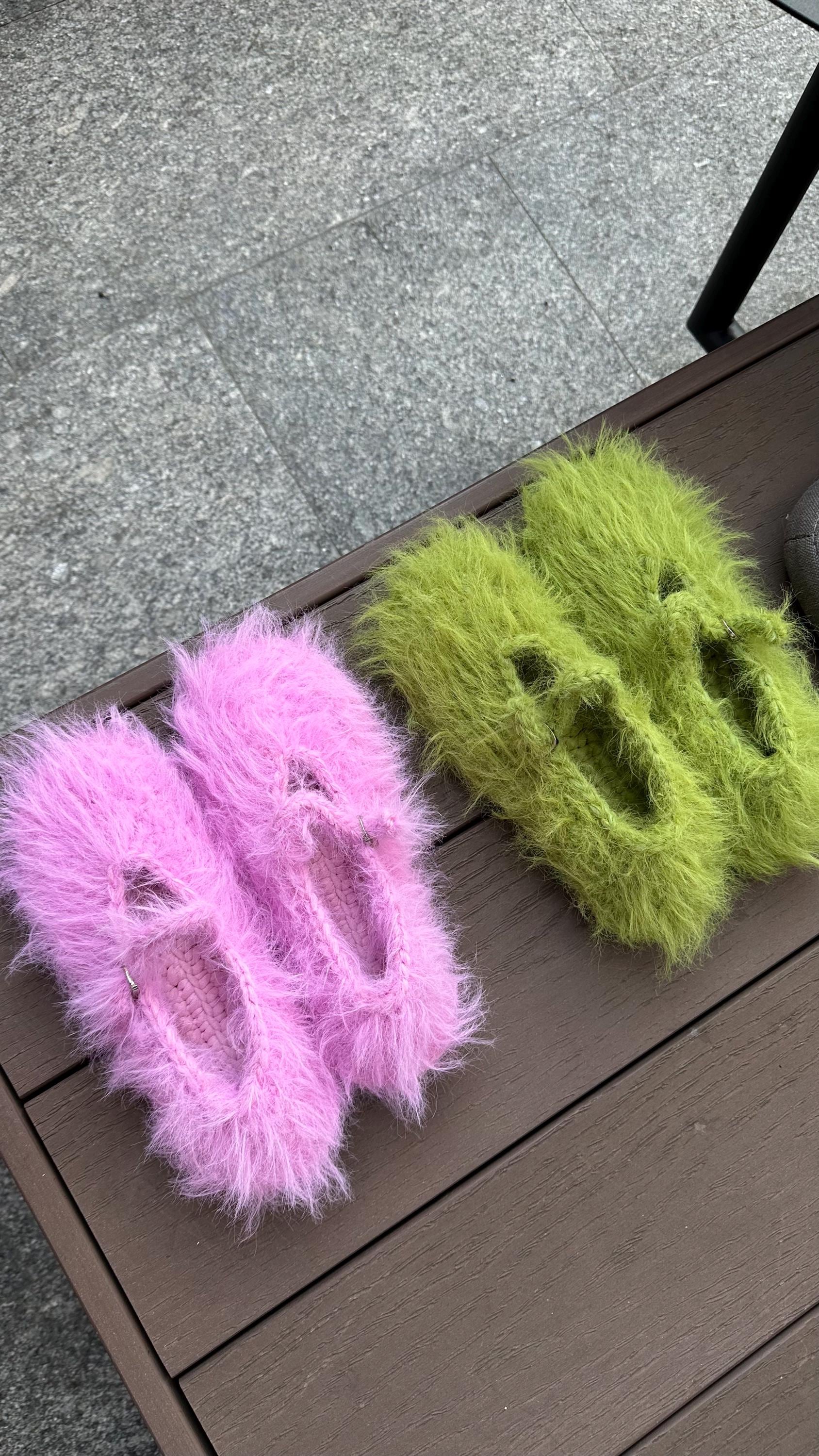 FUZZY SLIPPERS — PINK — view 6