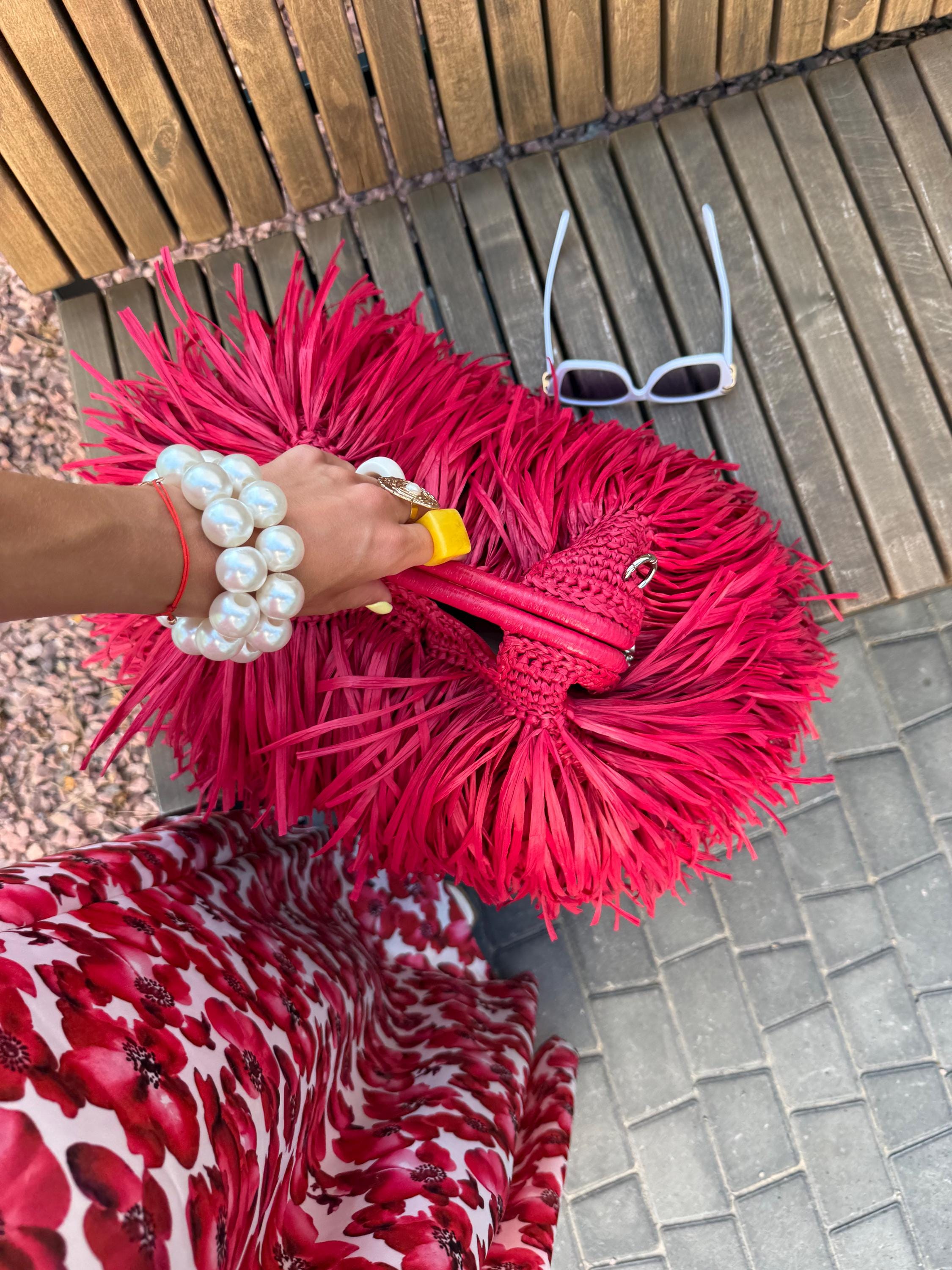 SHAGGY BAG — HOT PINK — view 1