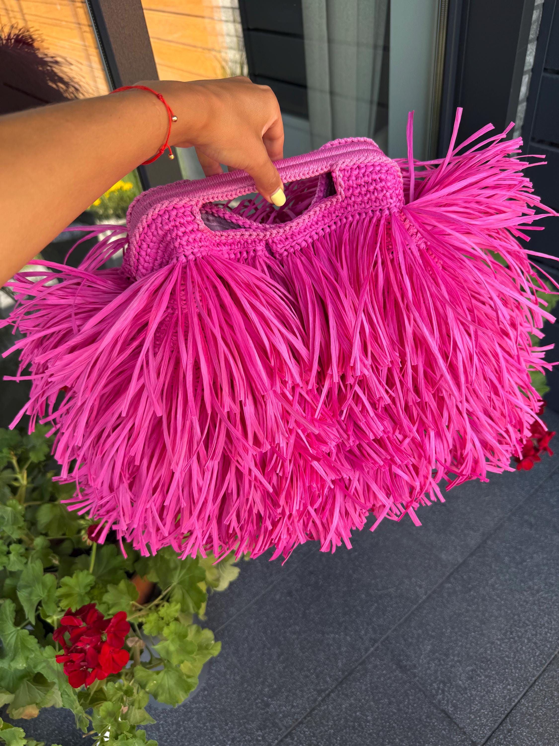 SHAGGY BAG — HOT PINK — view 1