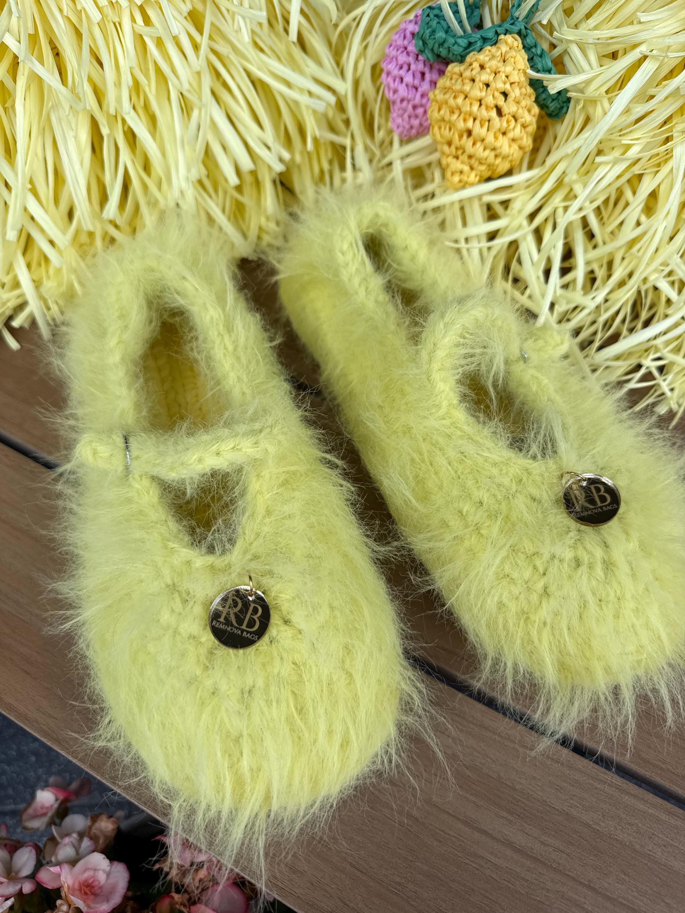 FUZZY SLIPPERS — LEMON — view 7