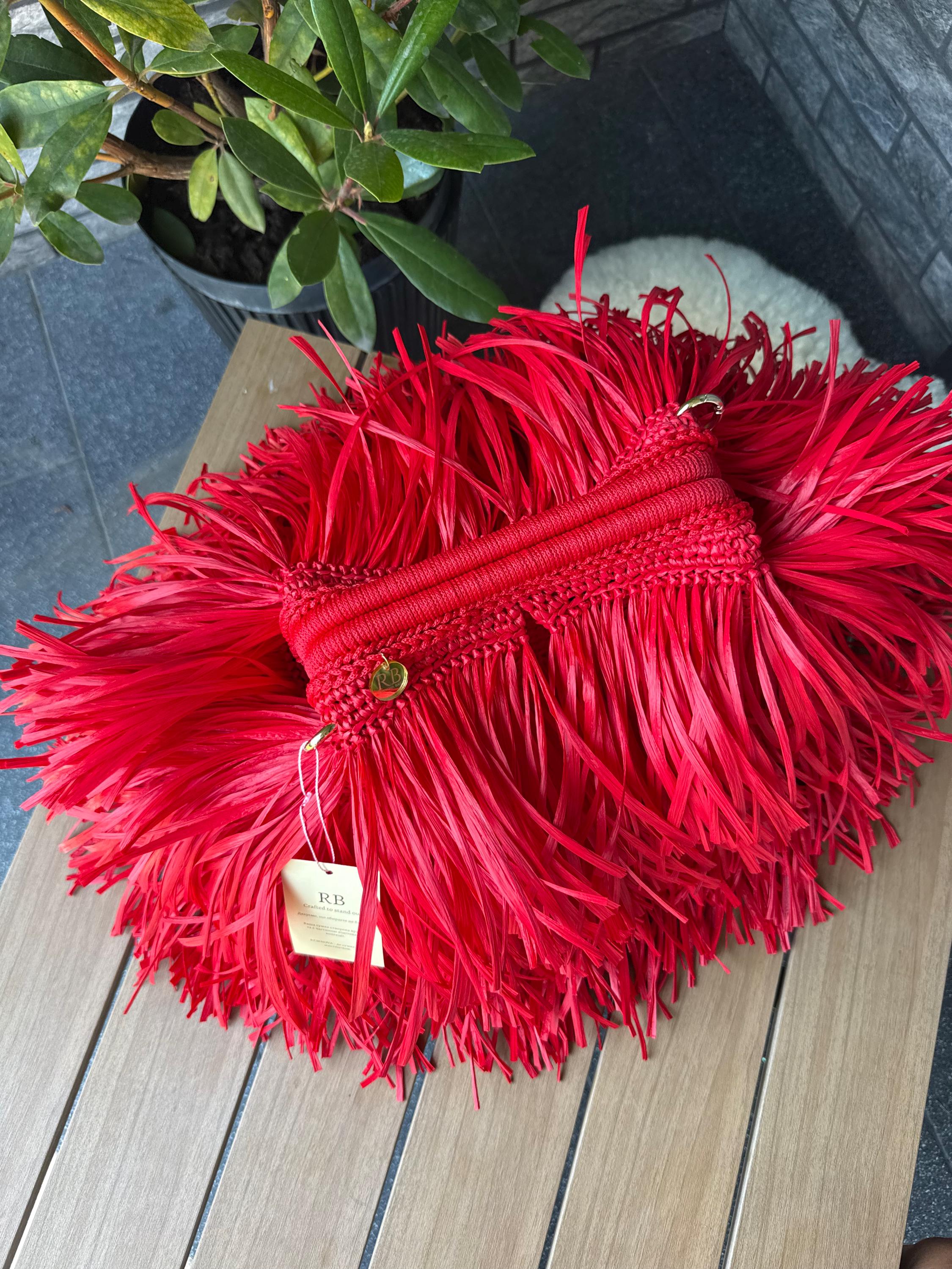 TEXTURE CLUTCH — RED — view 1