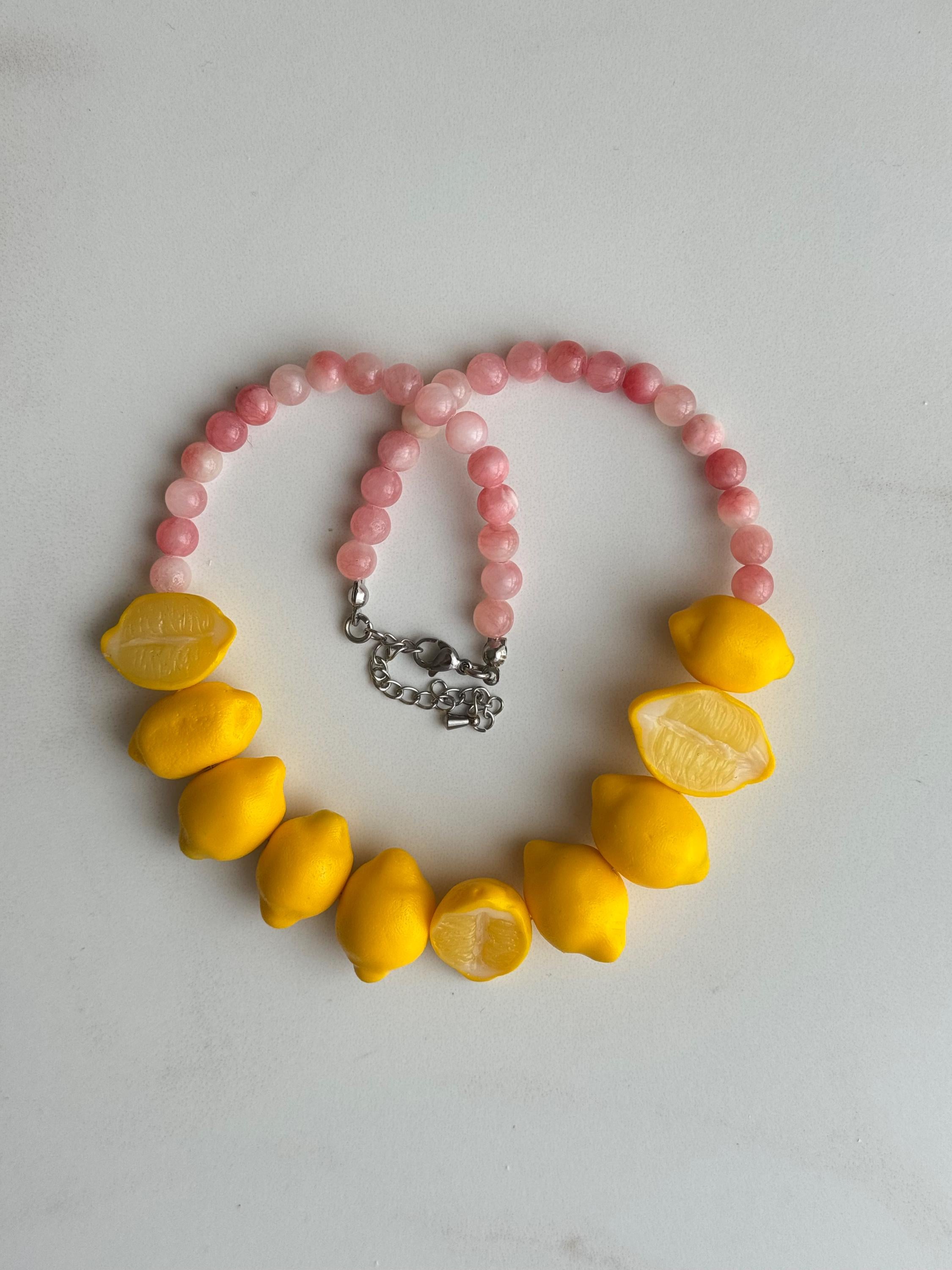 LEMON & ONYX NECKLACE & BRACELET