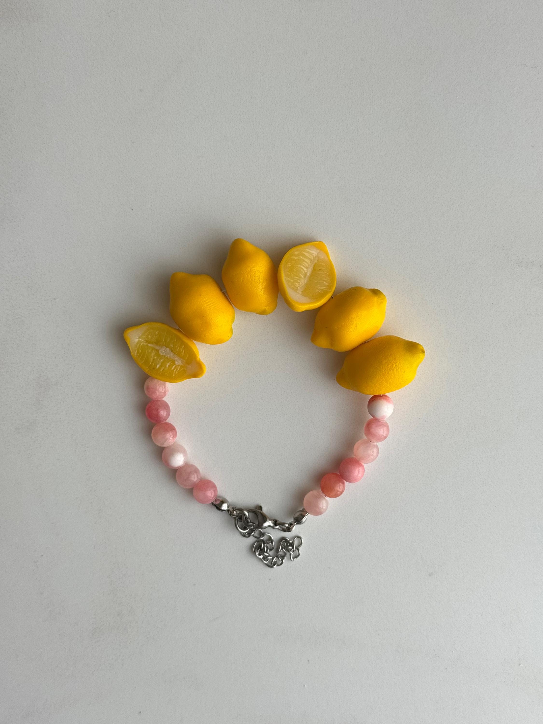 LEMON & ONYX NECKLACE & BRACELET