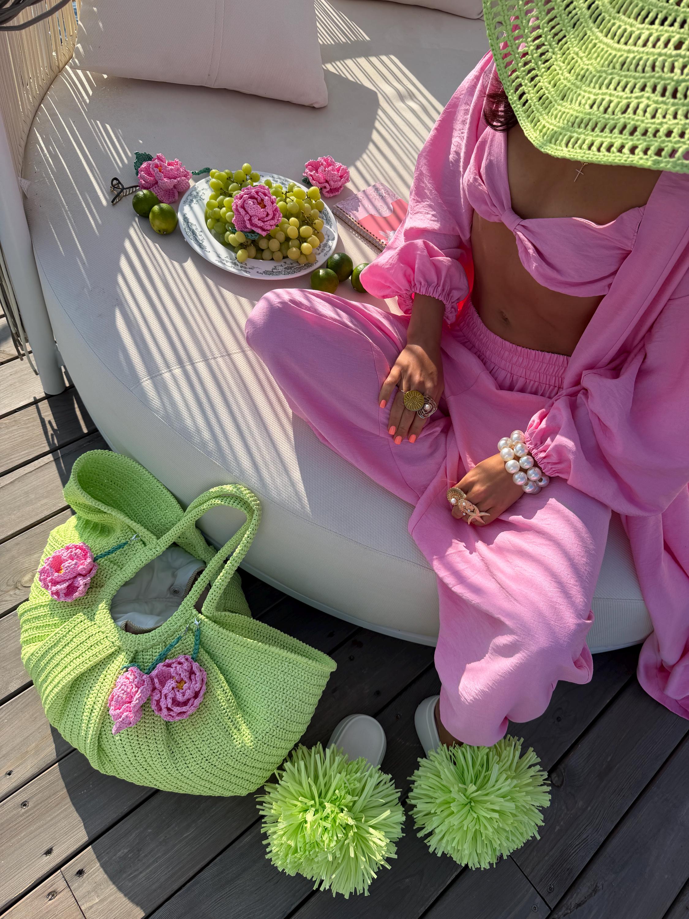 COTTON SHOPPER — FLOWER CHARMS