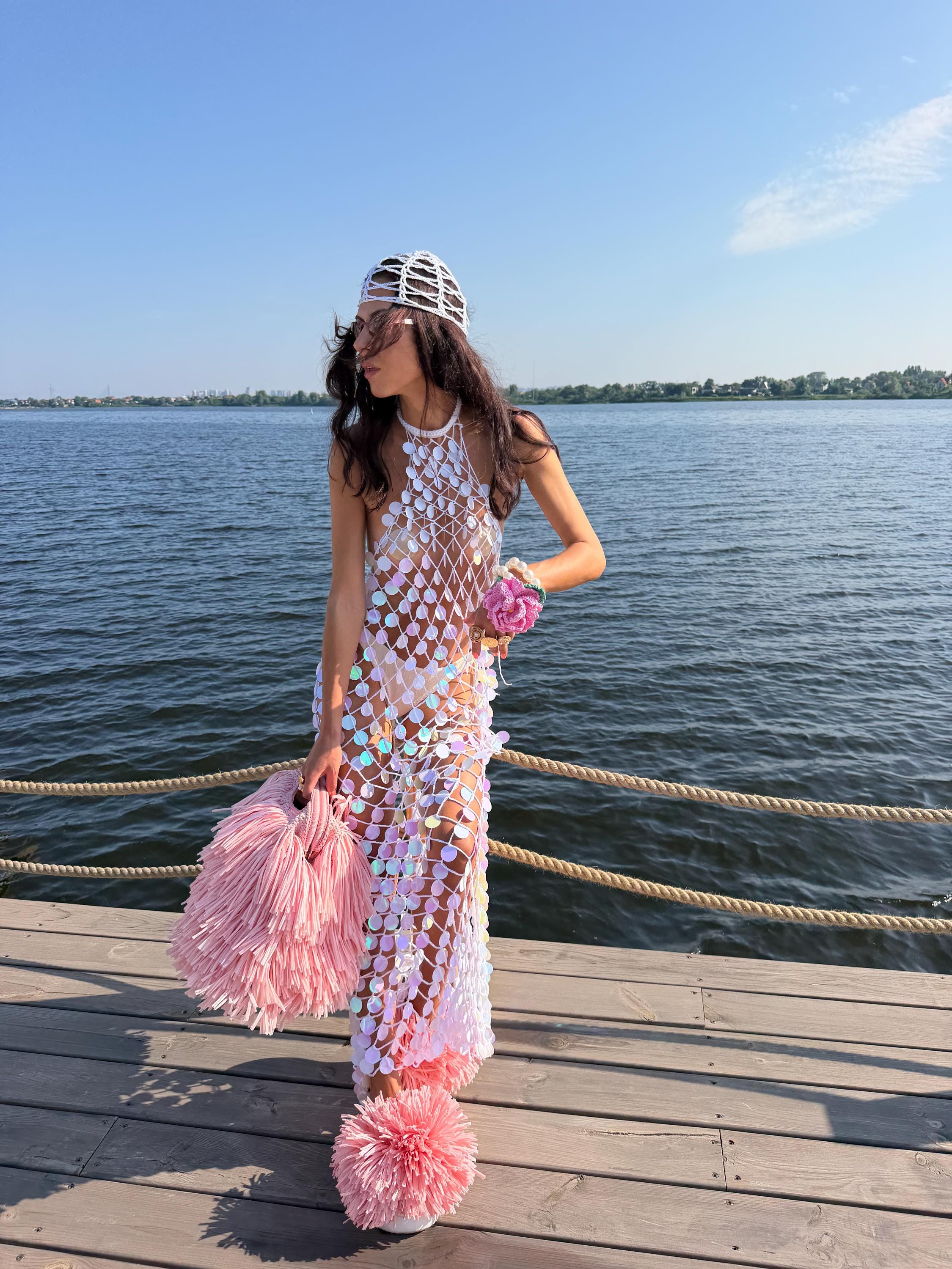LUMI DRESS — WHITE — view 6