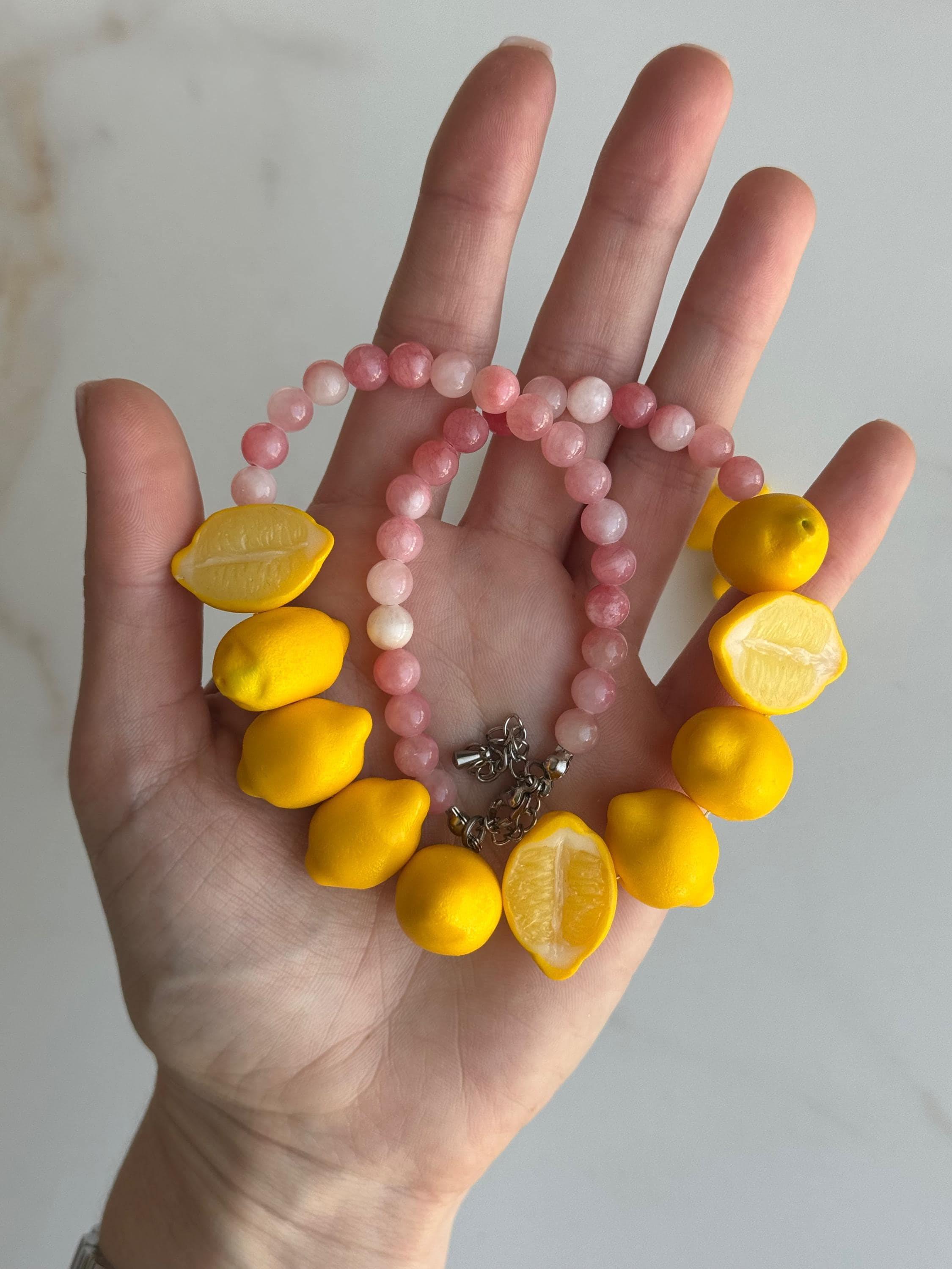 LEMON & ONYX NECKLACE & BRACELET