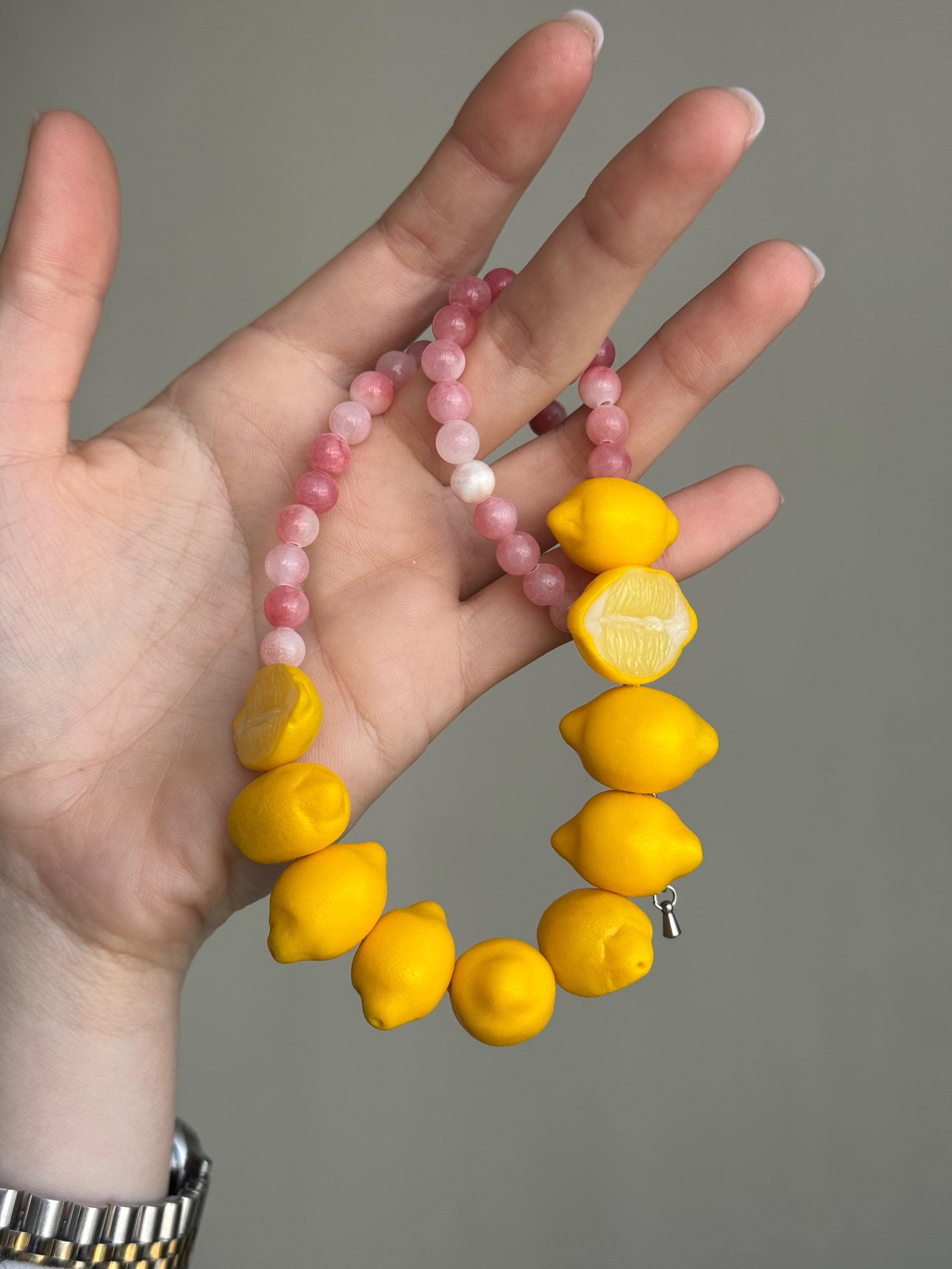 LEMON & ONYX NECKLACE & BRACELET