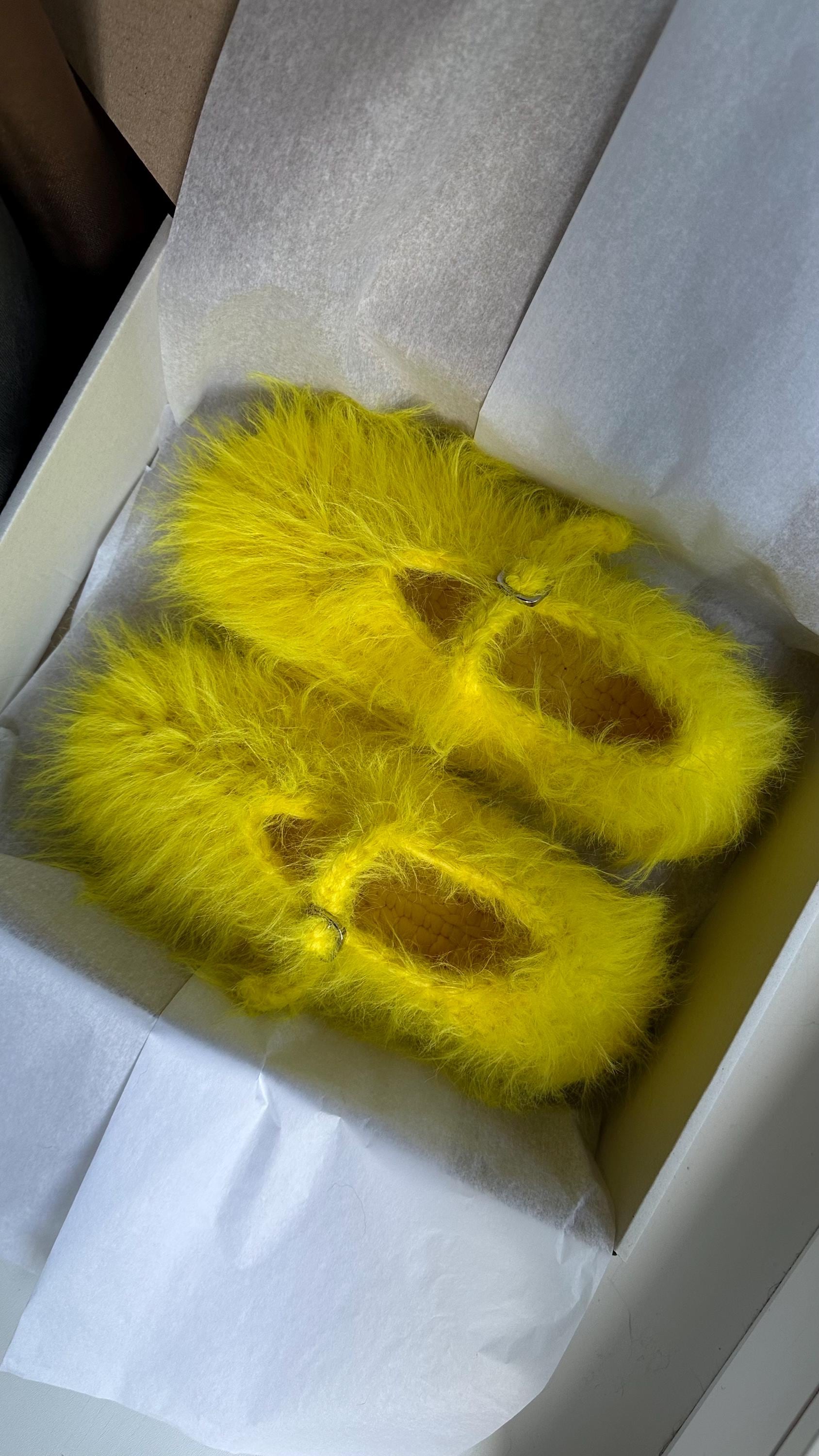 FUZZY SLIPPERS — YELLOW — view 6
