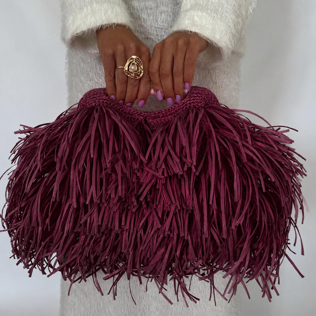 SHAGGY BAG — BURGUNDY — view 1