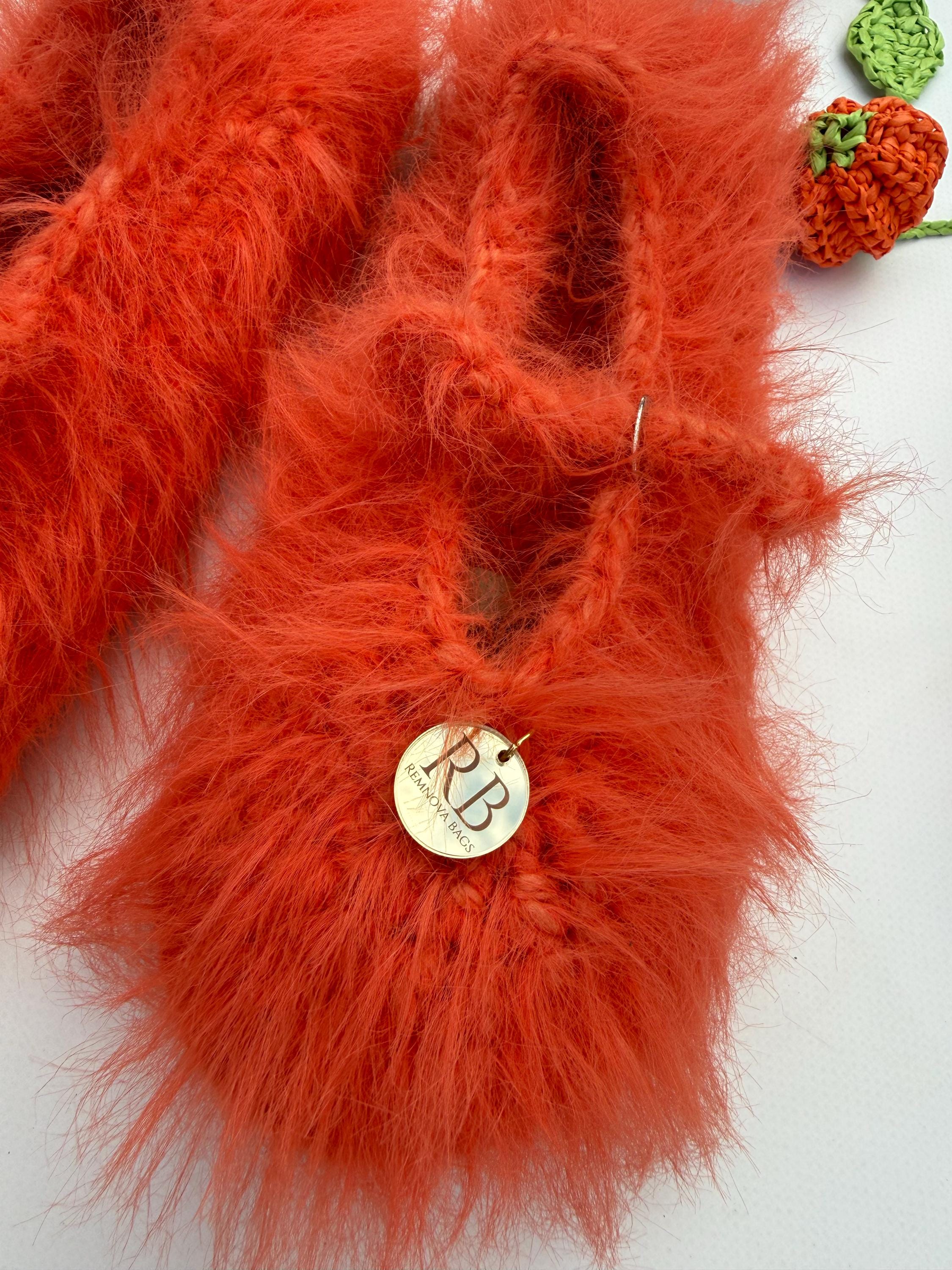 FUZZY SLIPPERS — RED — view 8