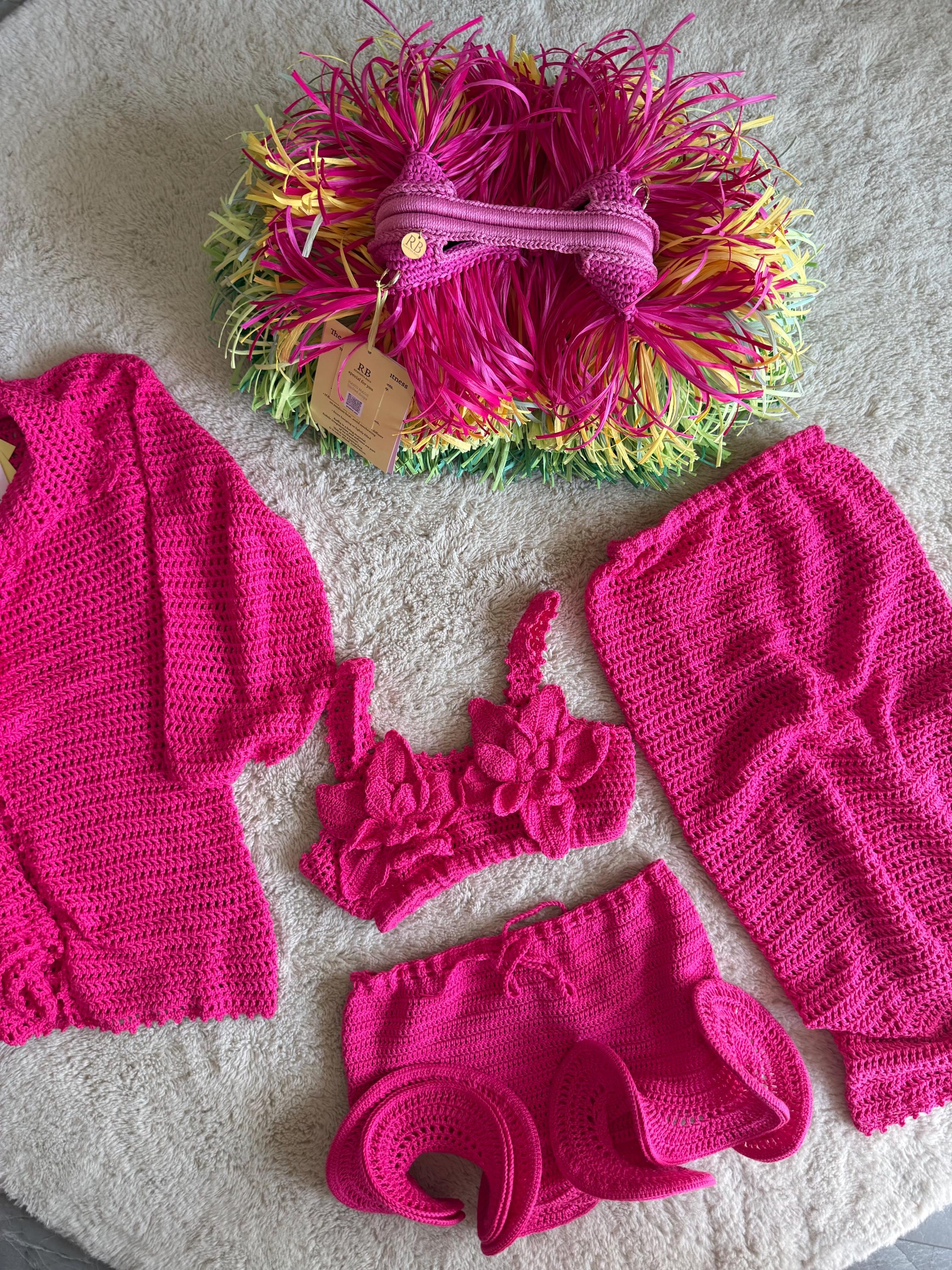 KNIT SET — HOT PINK
