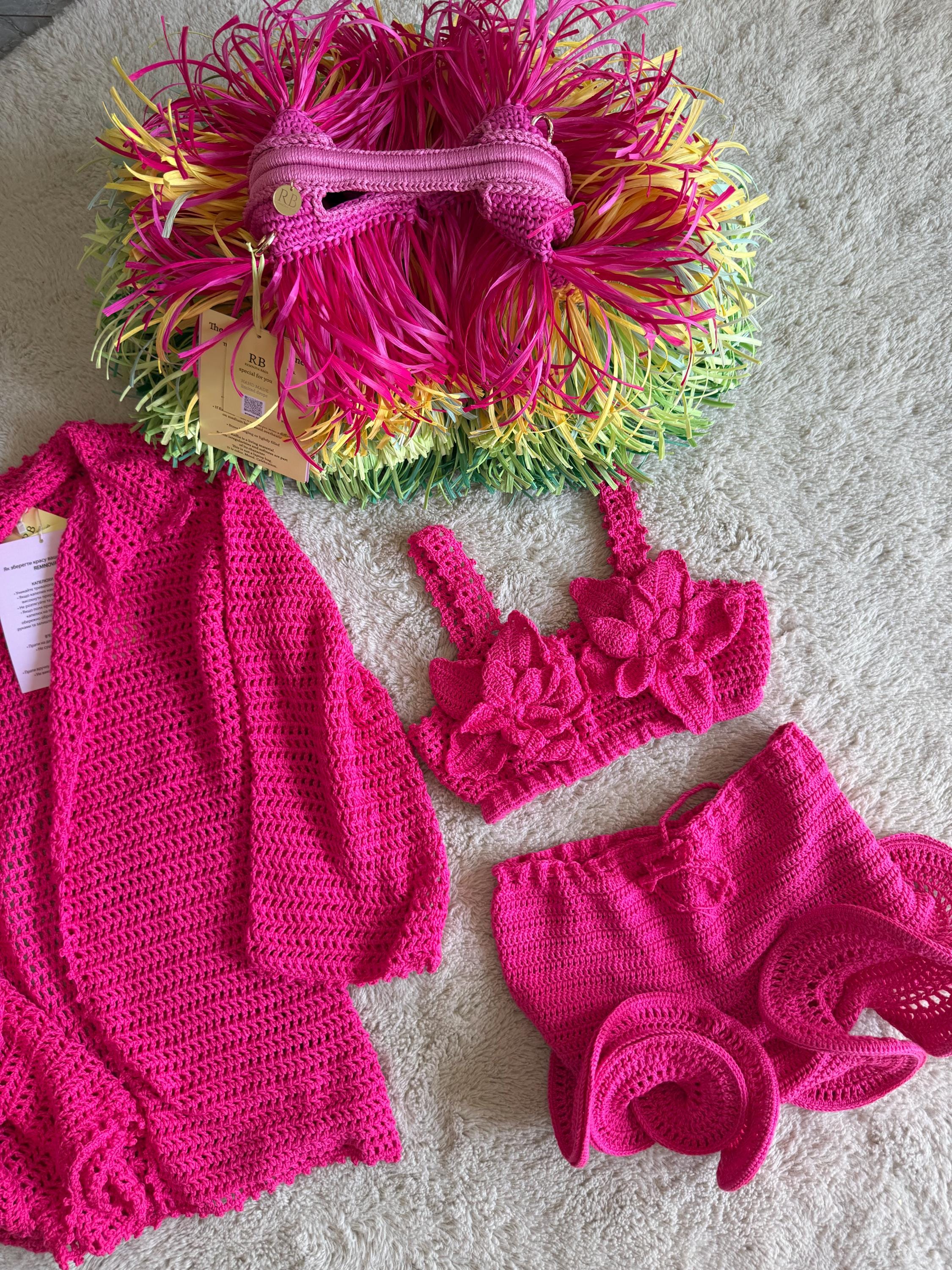 KNIT SET — HOT PINK