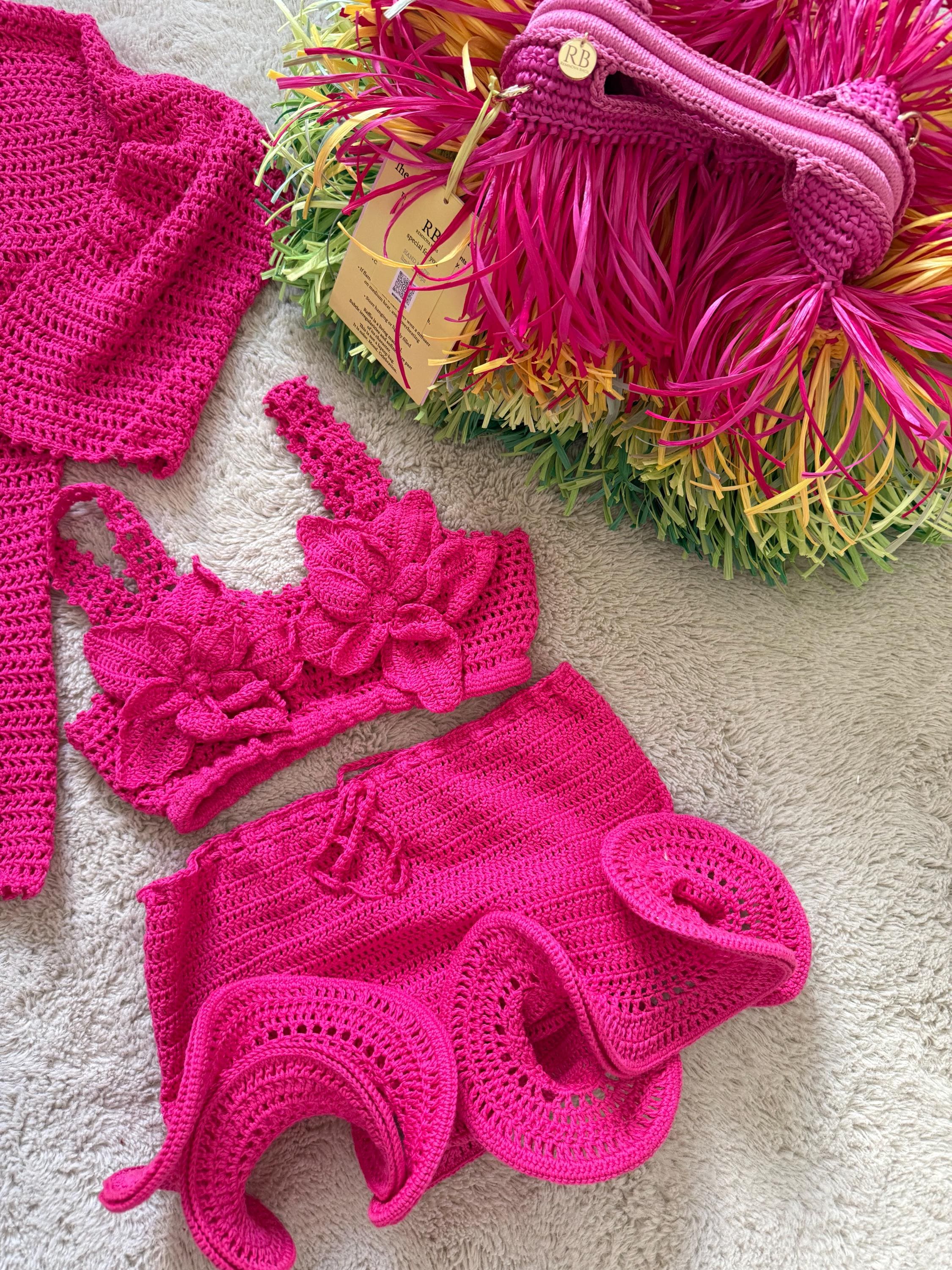 KNIT SET — HOT PINK