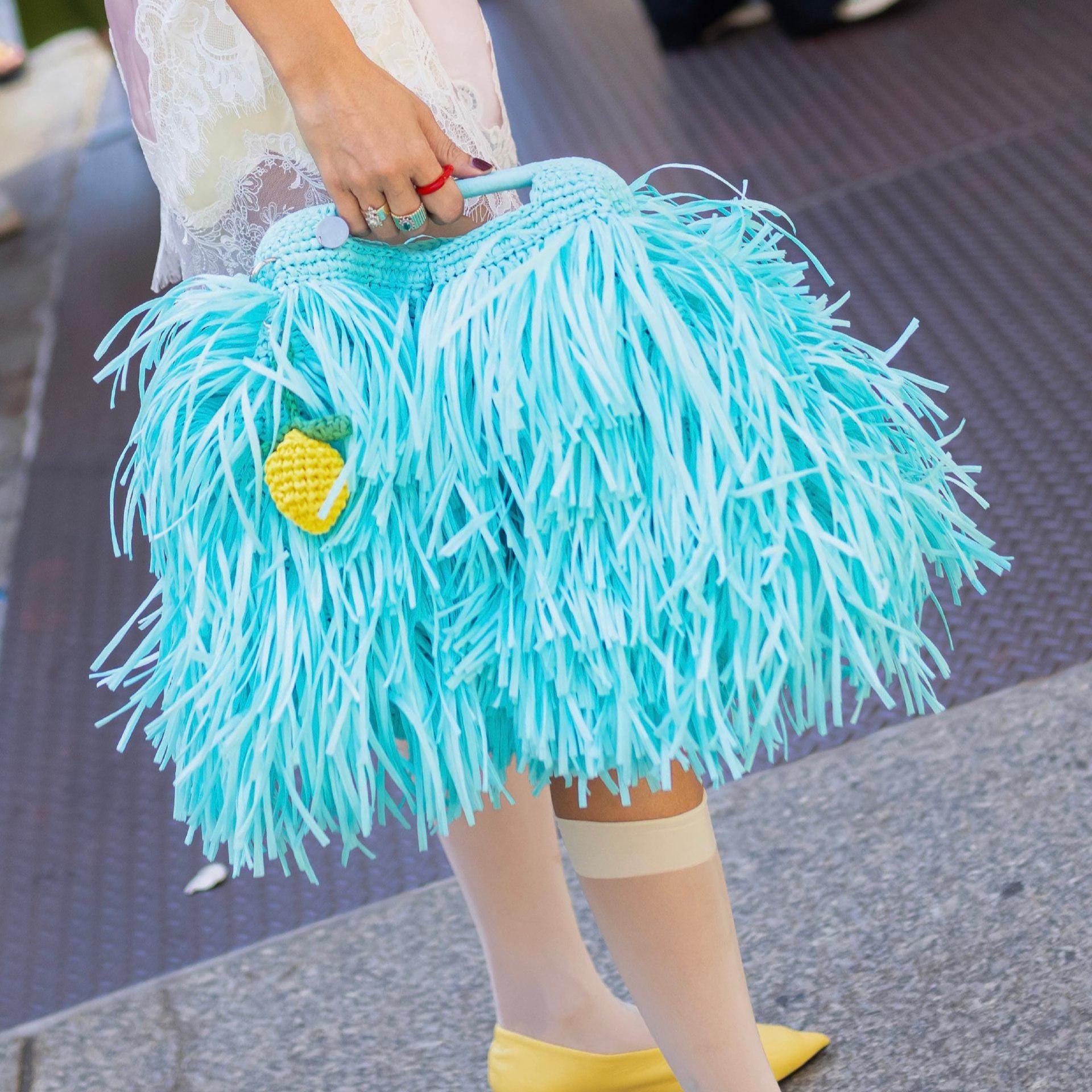 SHAGGY BAG — AQUA — view 1