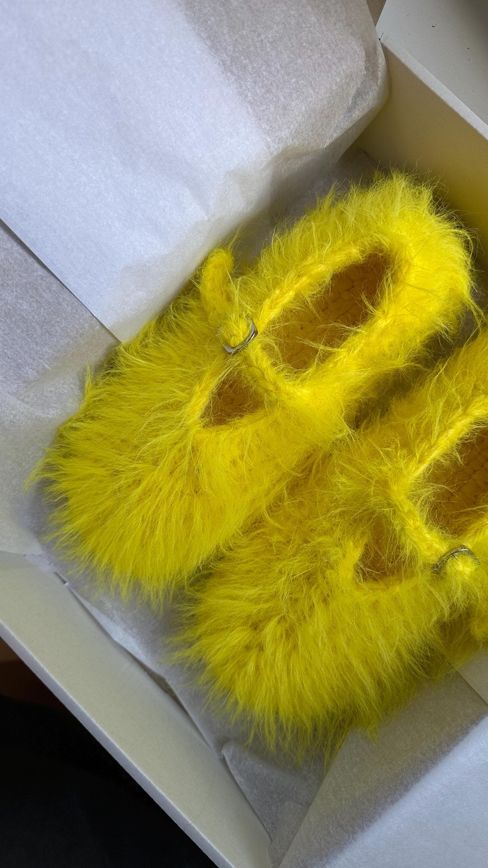 FUZZY SLIPPERS — YELLOW — view 3