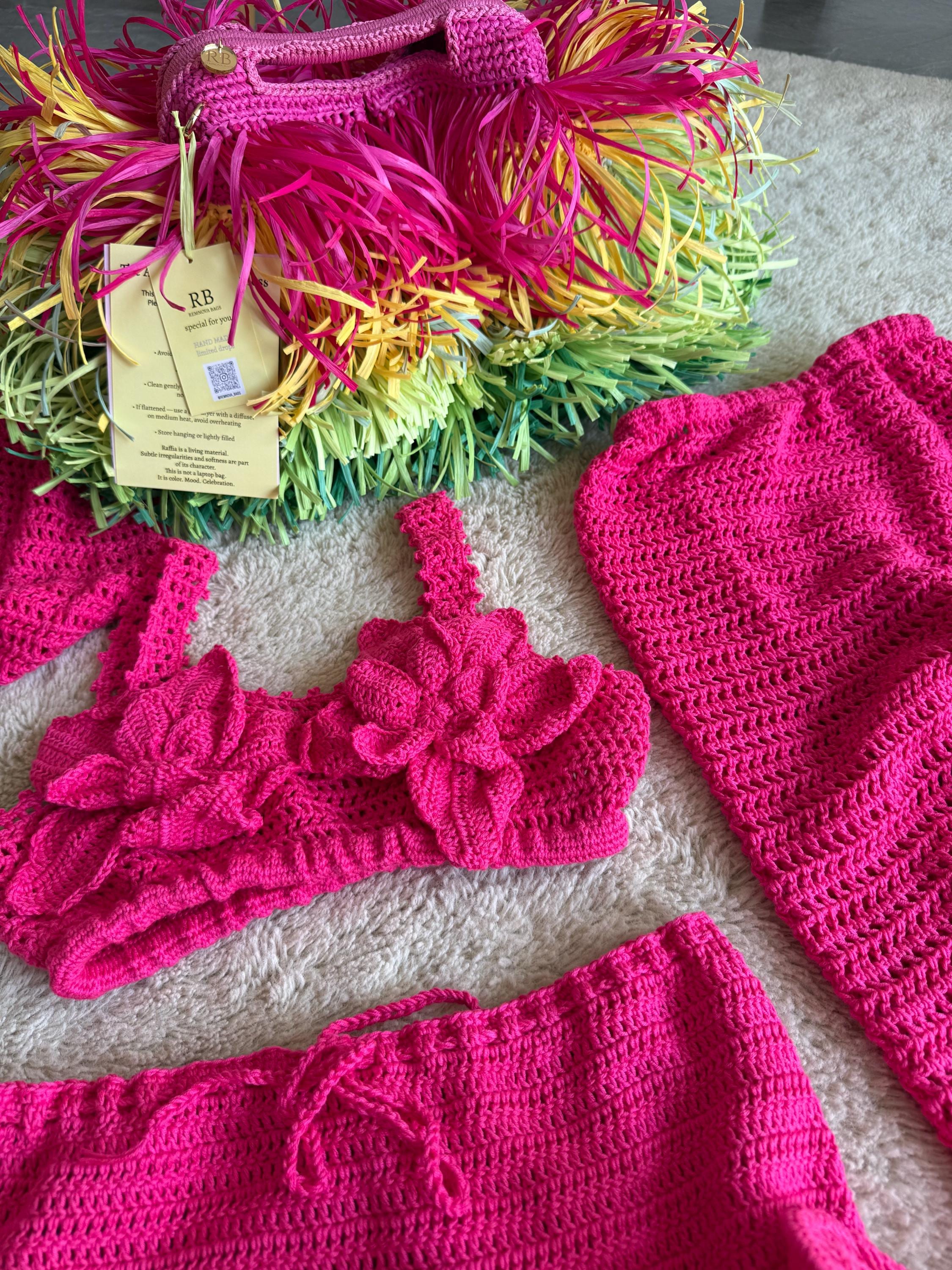 KNIT SET — HOT PINK