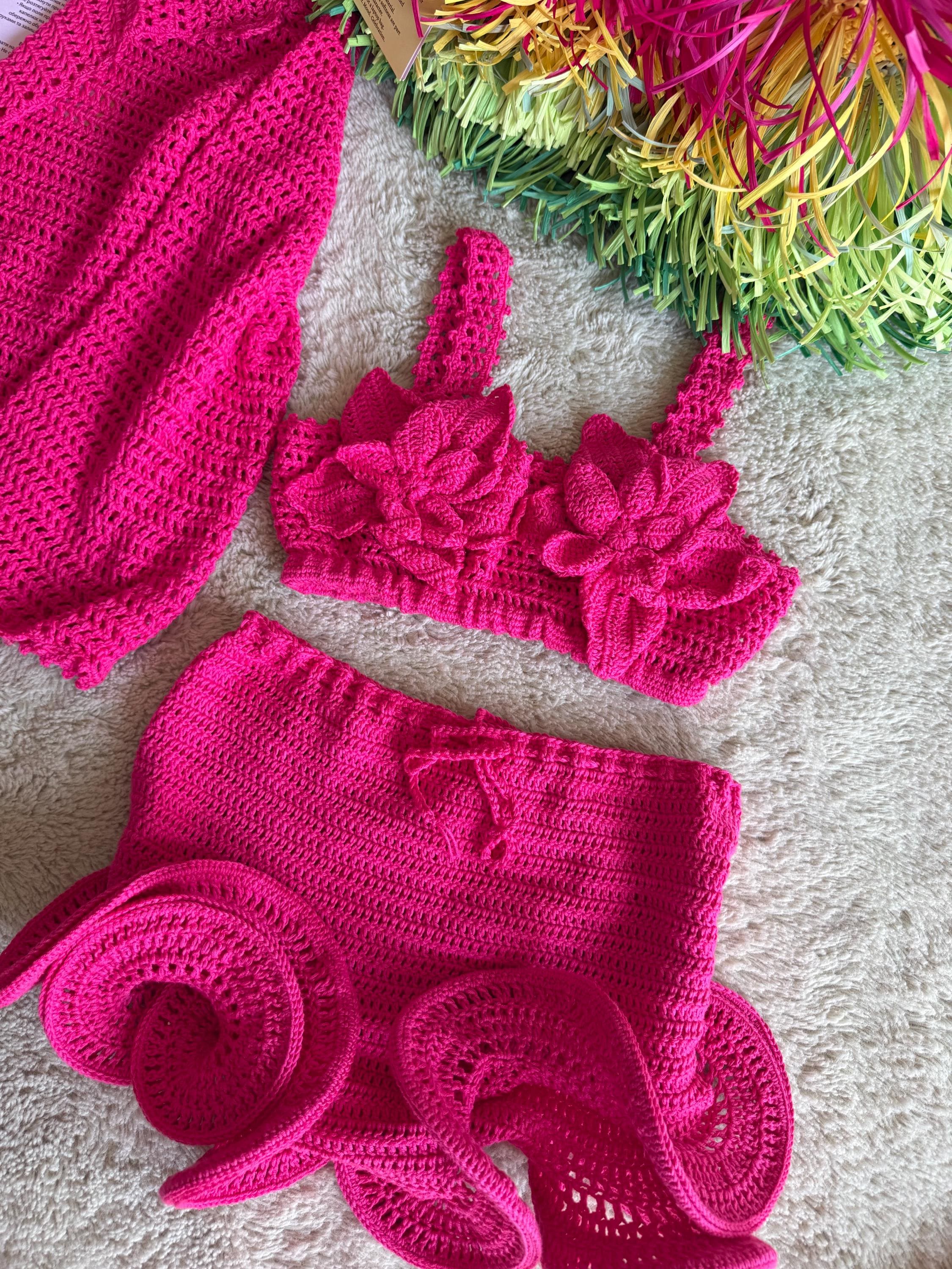 KNIT SET — HOT PINK