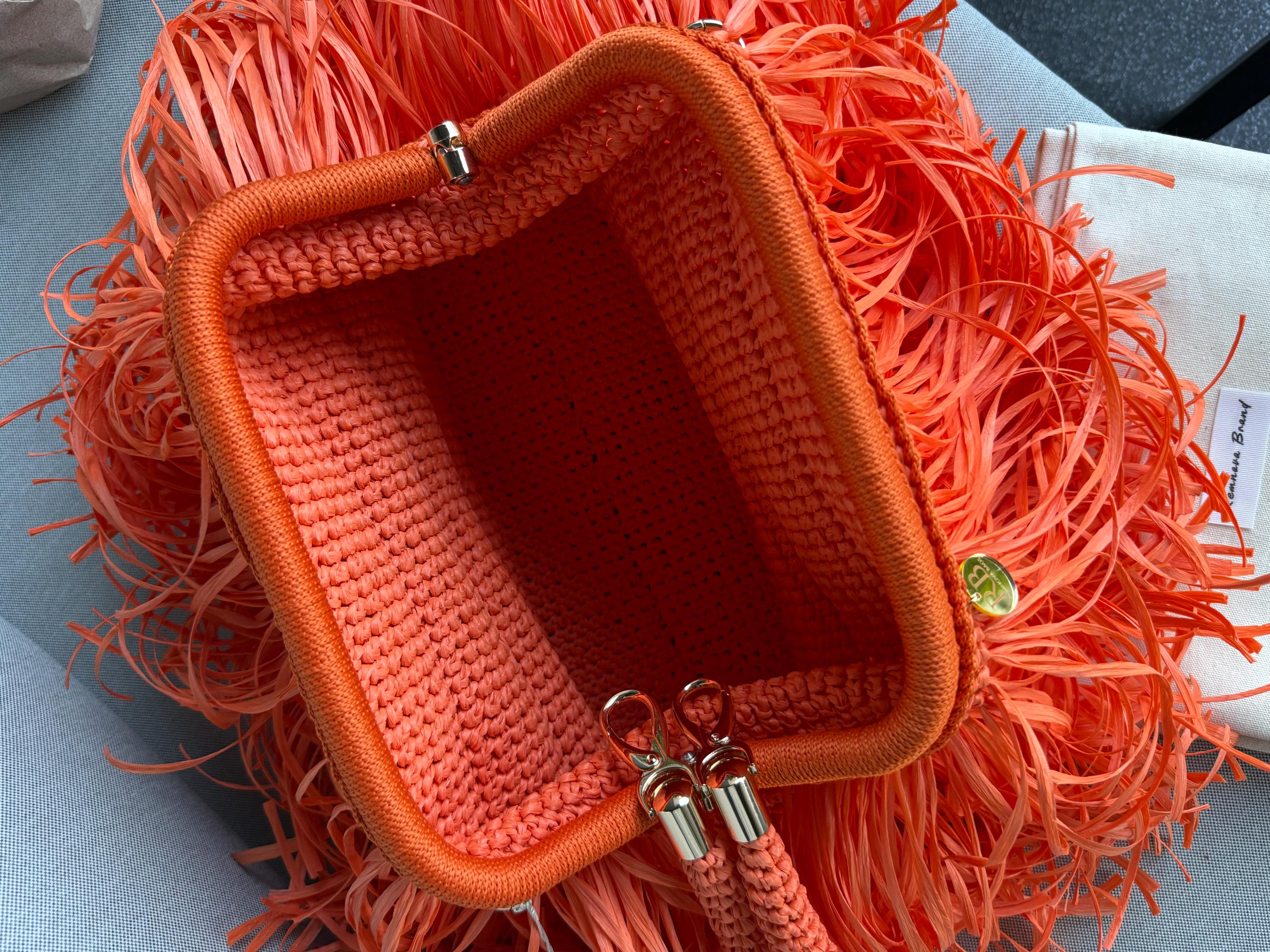 TEXTURE CLUTCH — ORANGE — view 4