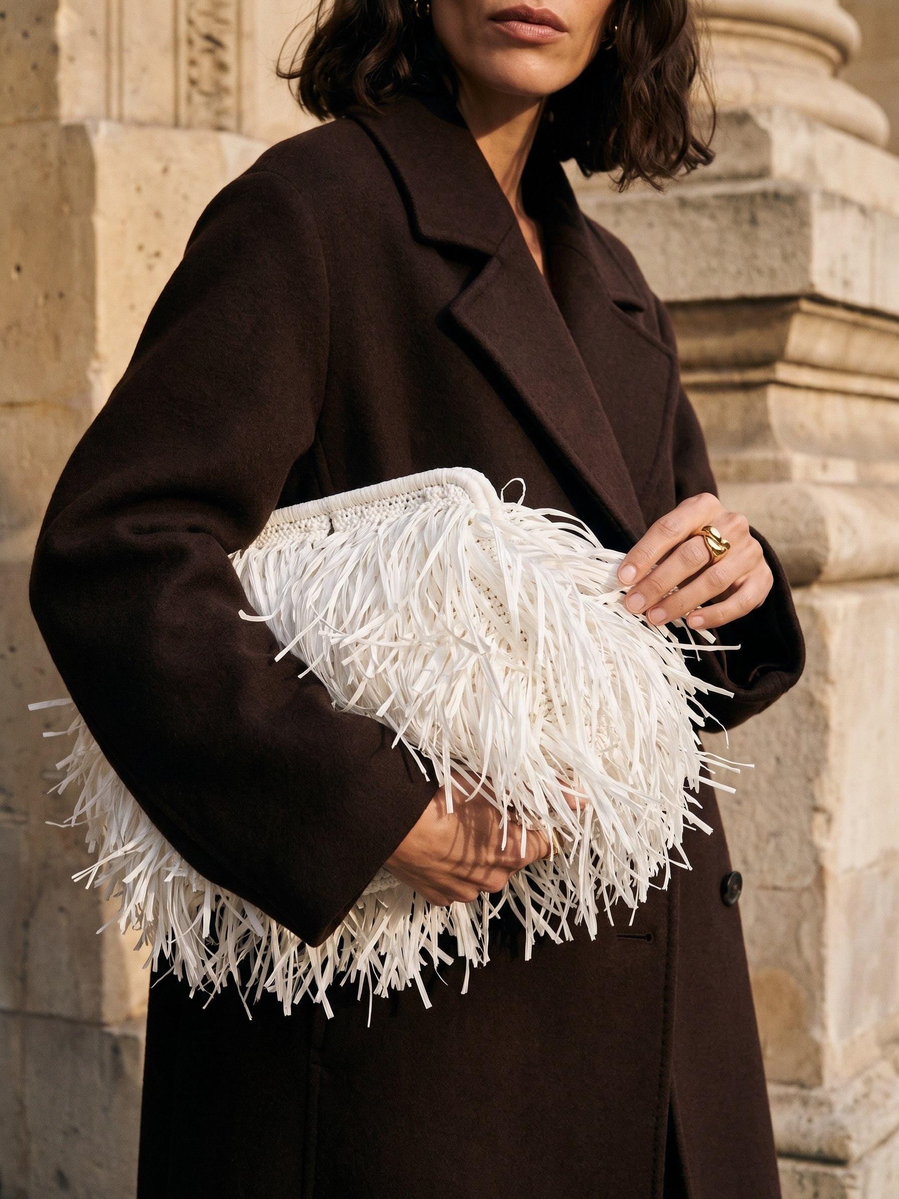 TEXTURE CLUTCH — WHITE — view 2