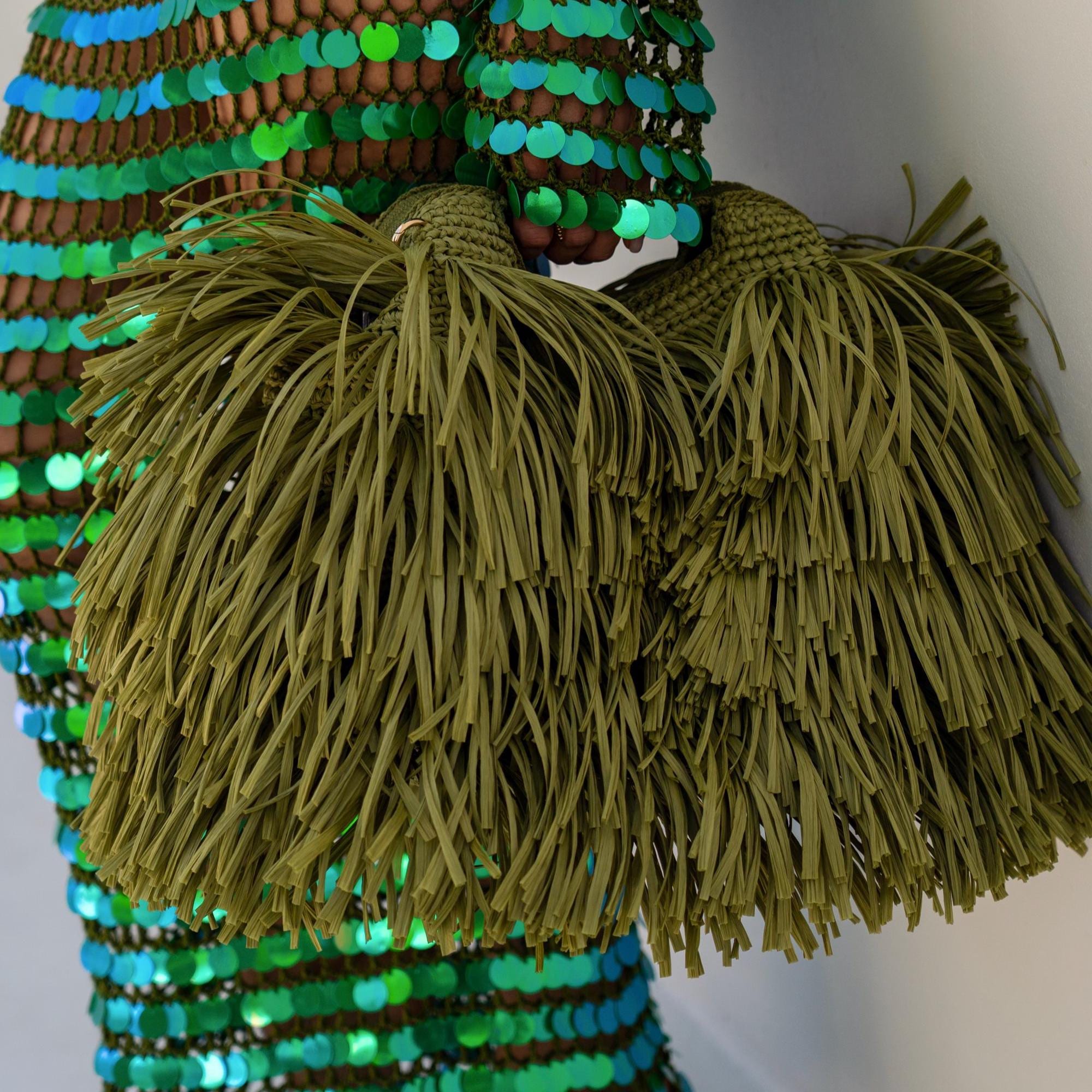 SHAGGY BAG — OLIVE GREEN — view 1