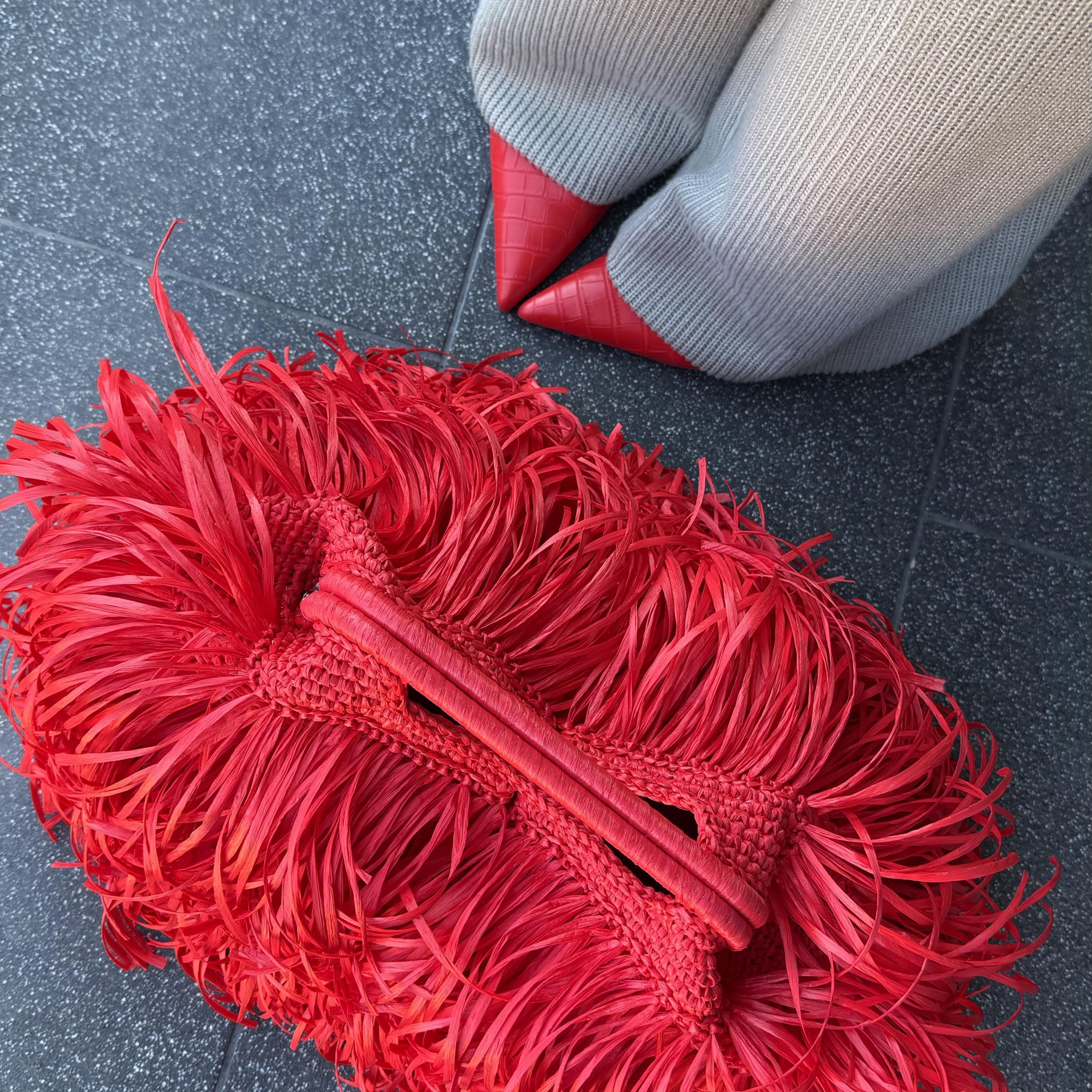 TEXTURE CLUTCH — RED — view 6