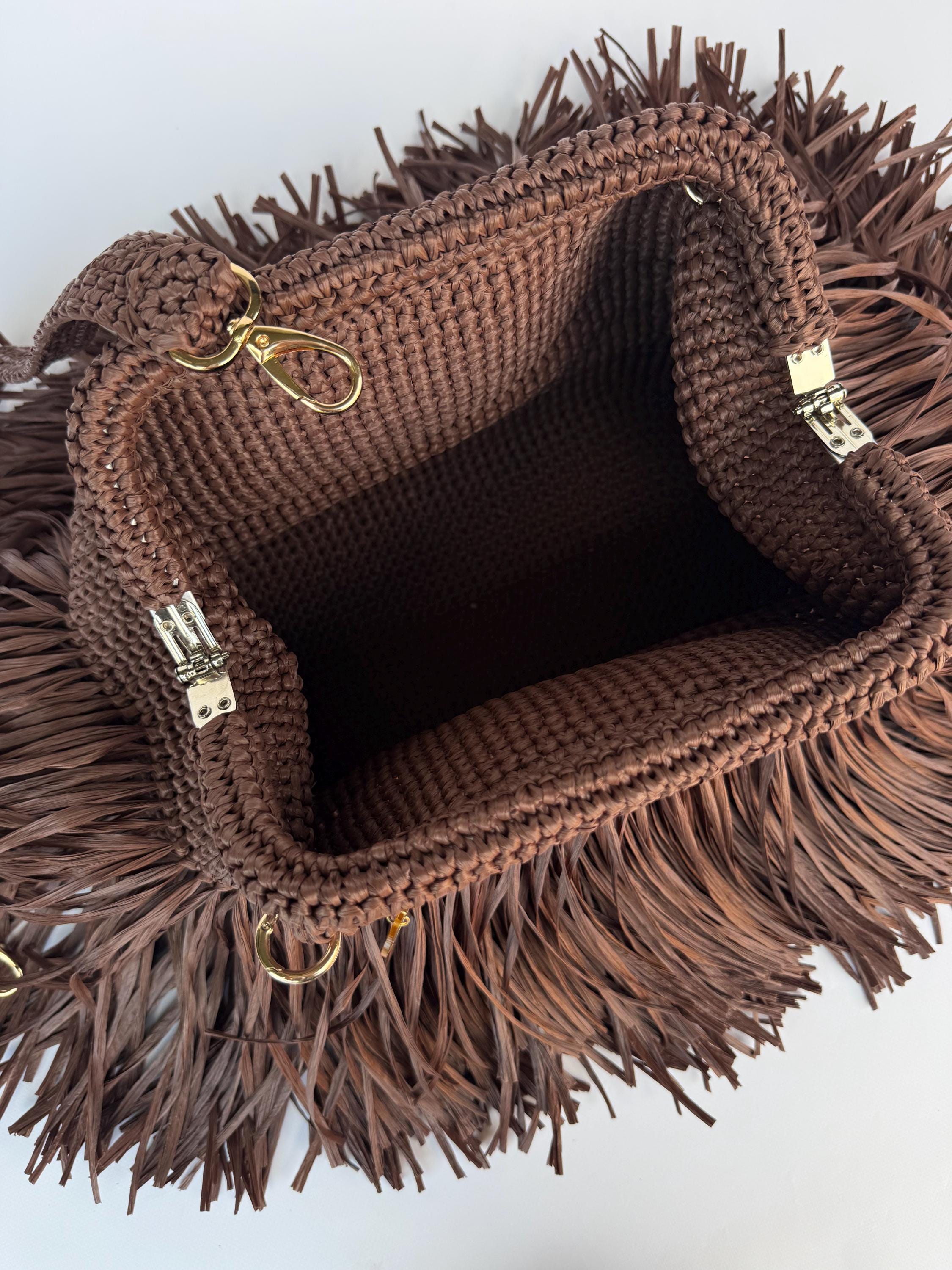 TEXTURE CLUTCH — CHOCOLATE BROWN — view 4