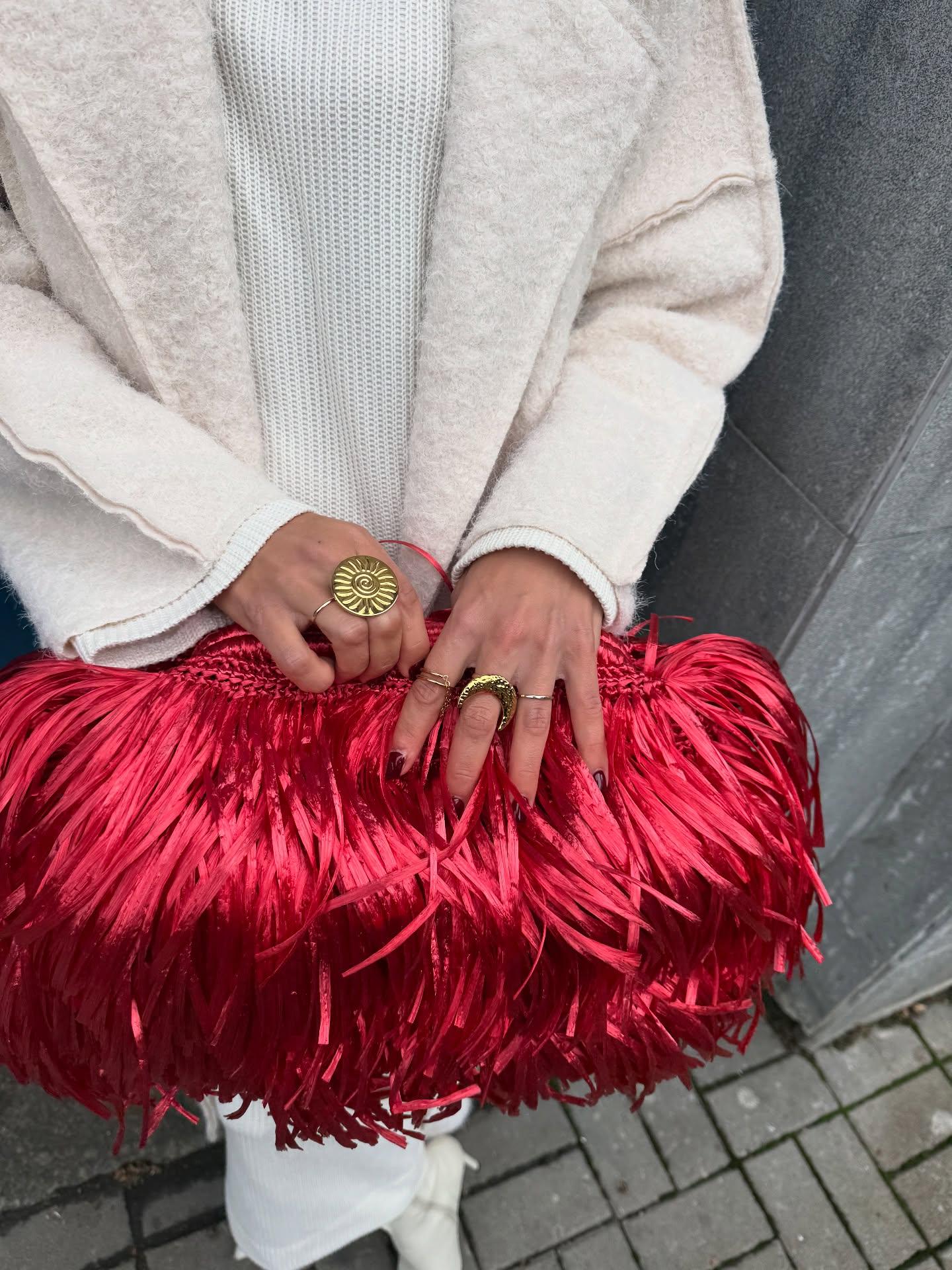 TEXTURE CLUTCH — RED — view 5