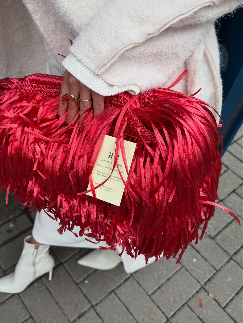 TEXTURE CLUTCH — RED — view 1