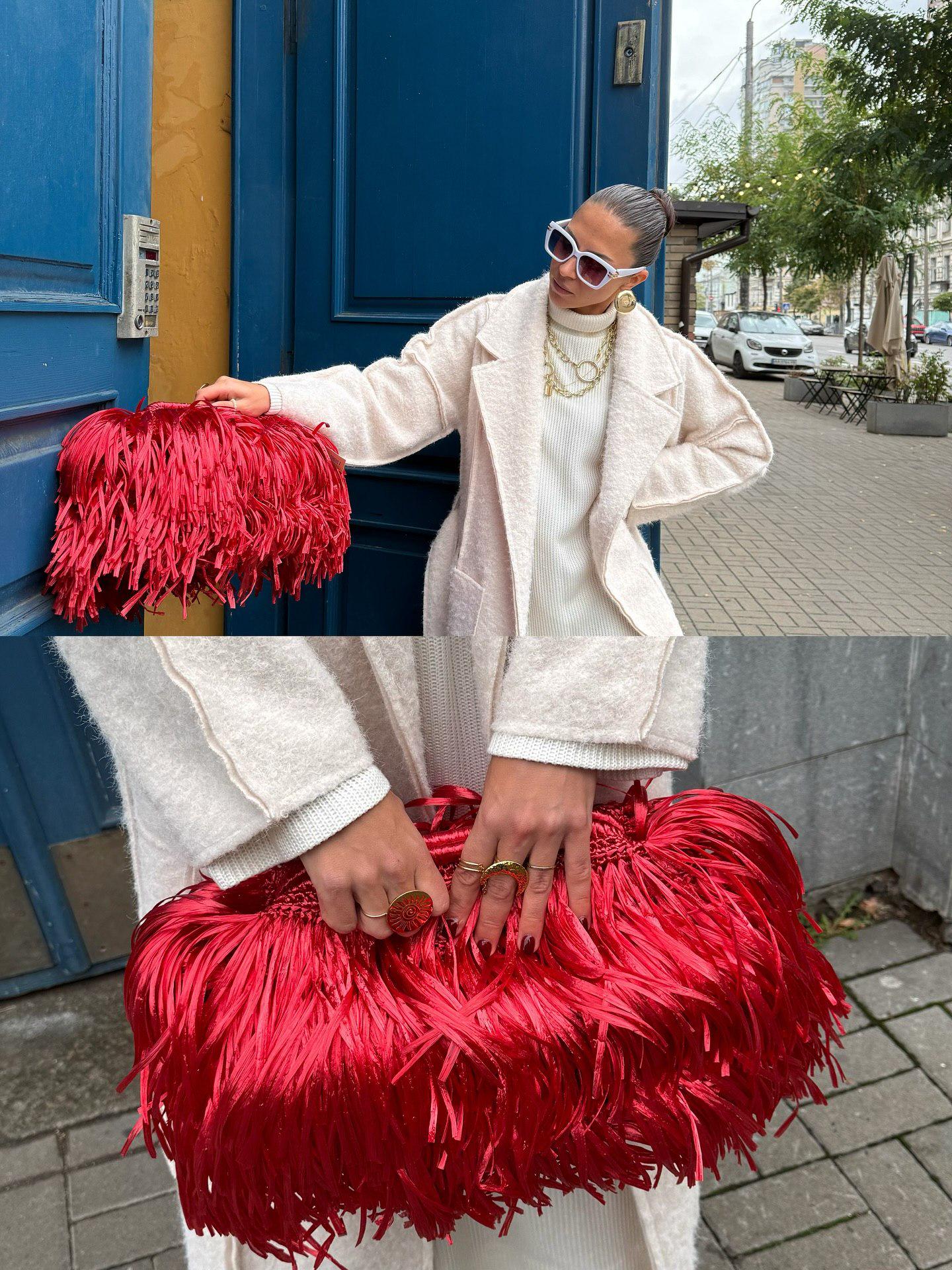 TEXTURE CLUTCH — RED — view 4