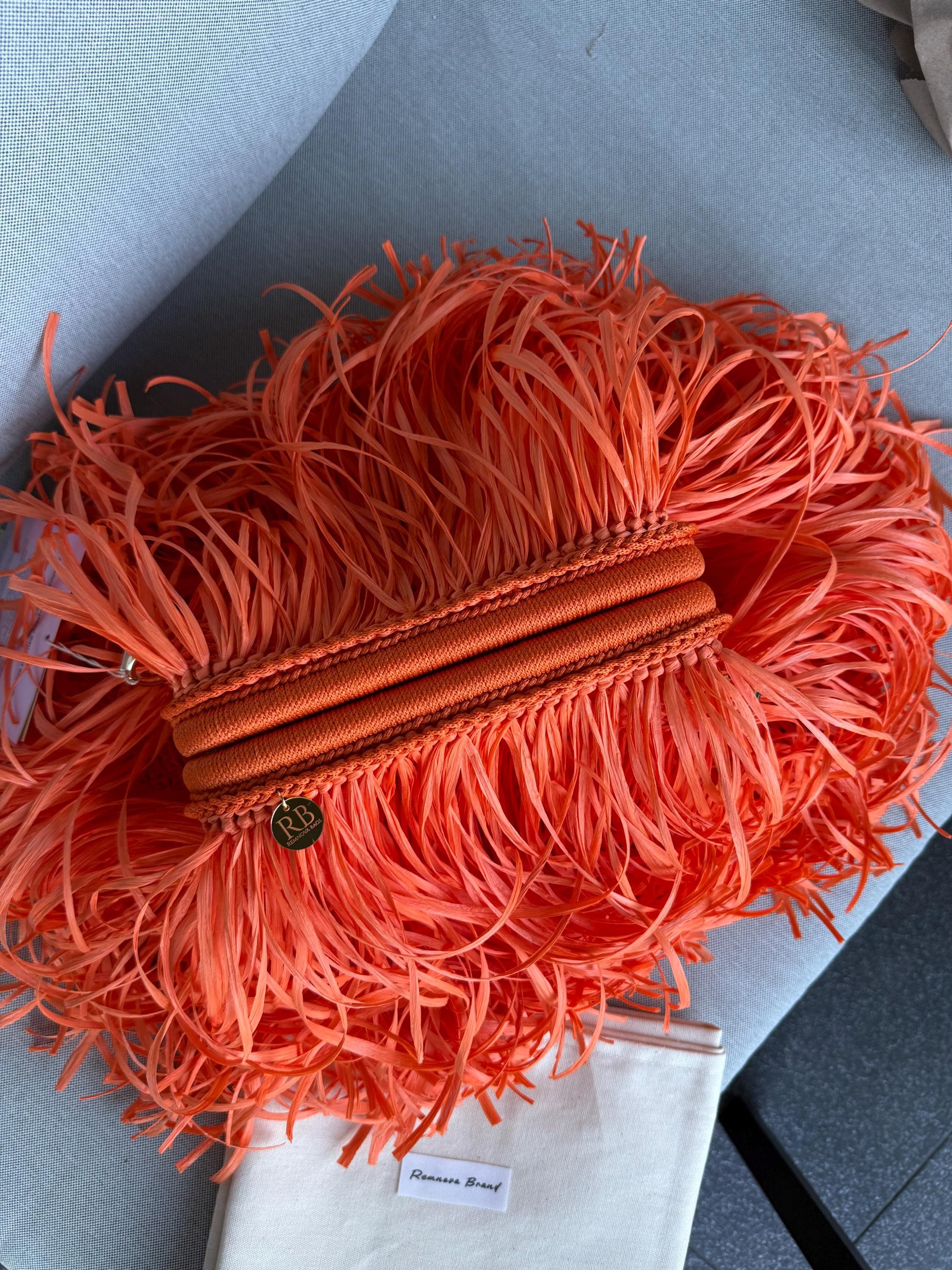 TEXTURE CLUTCH — ORANGE — view 8