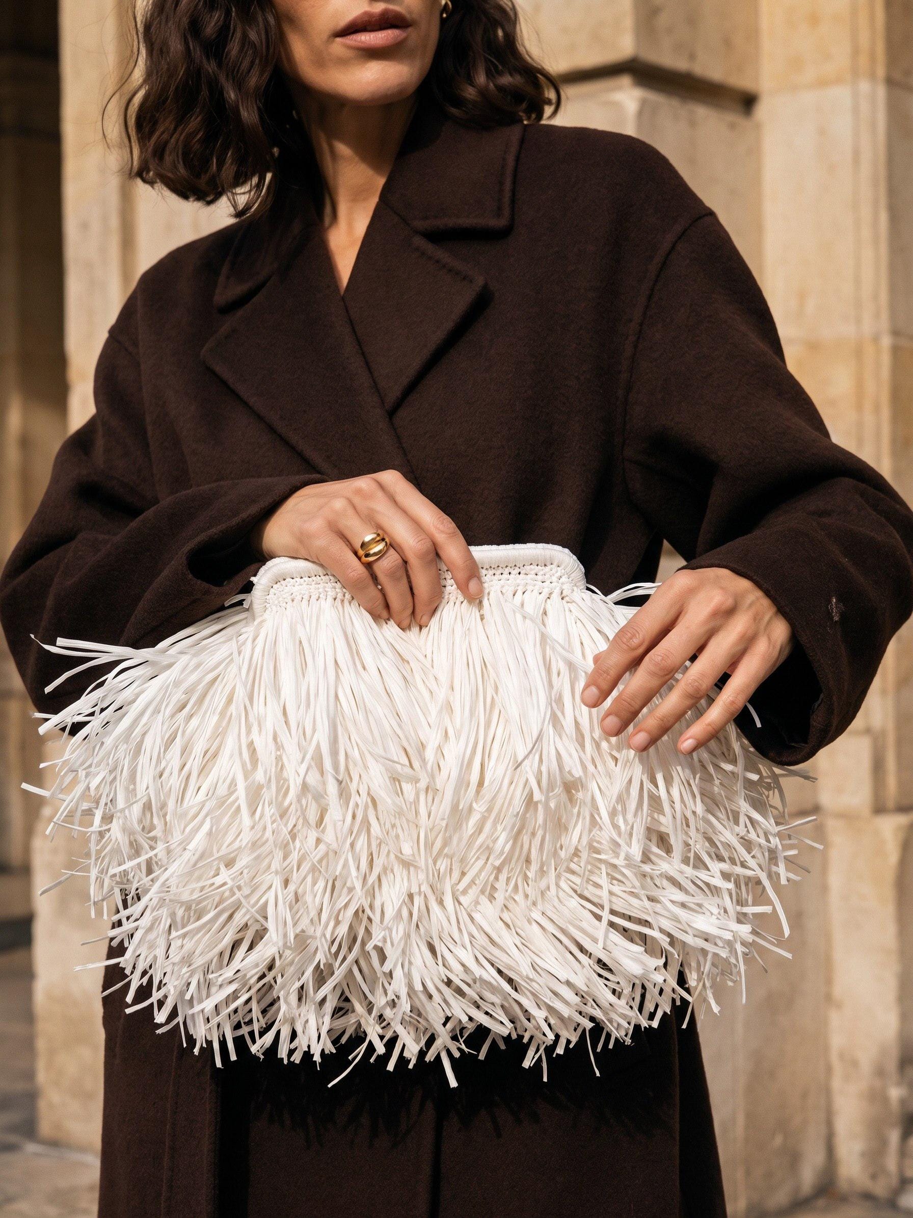 TEXTURE CLUTCH — WHITE — view 1
