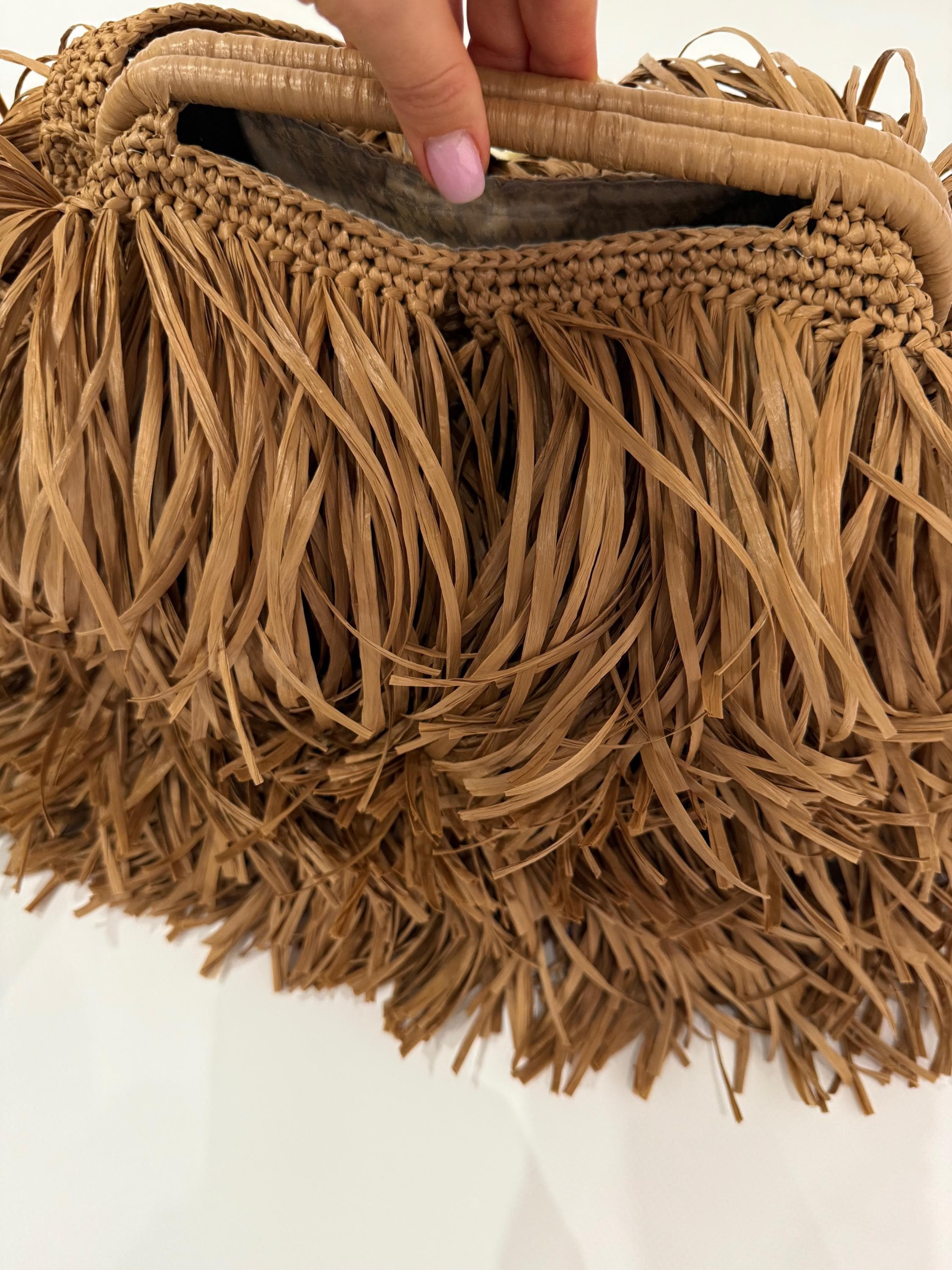 TEXTURE CLUTCH — BROWN — view 6