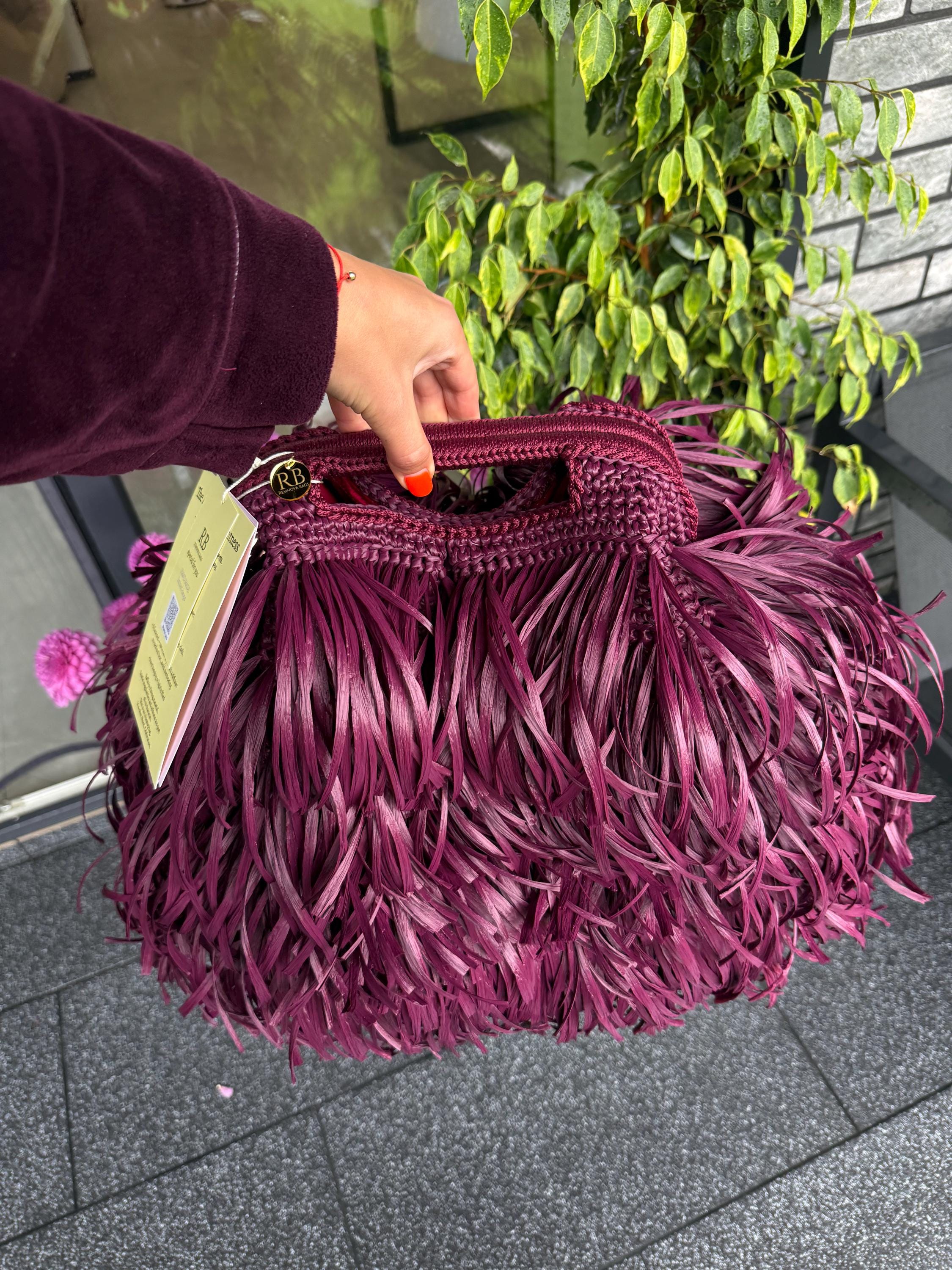 SHAGGY BAG — BURGUNDY — view 1