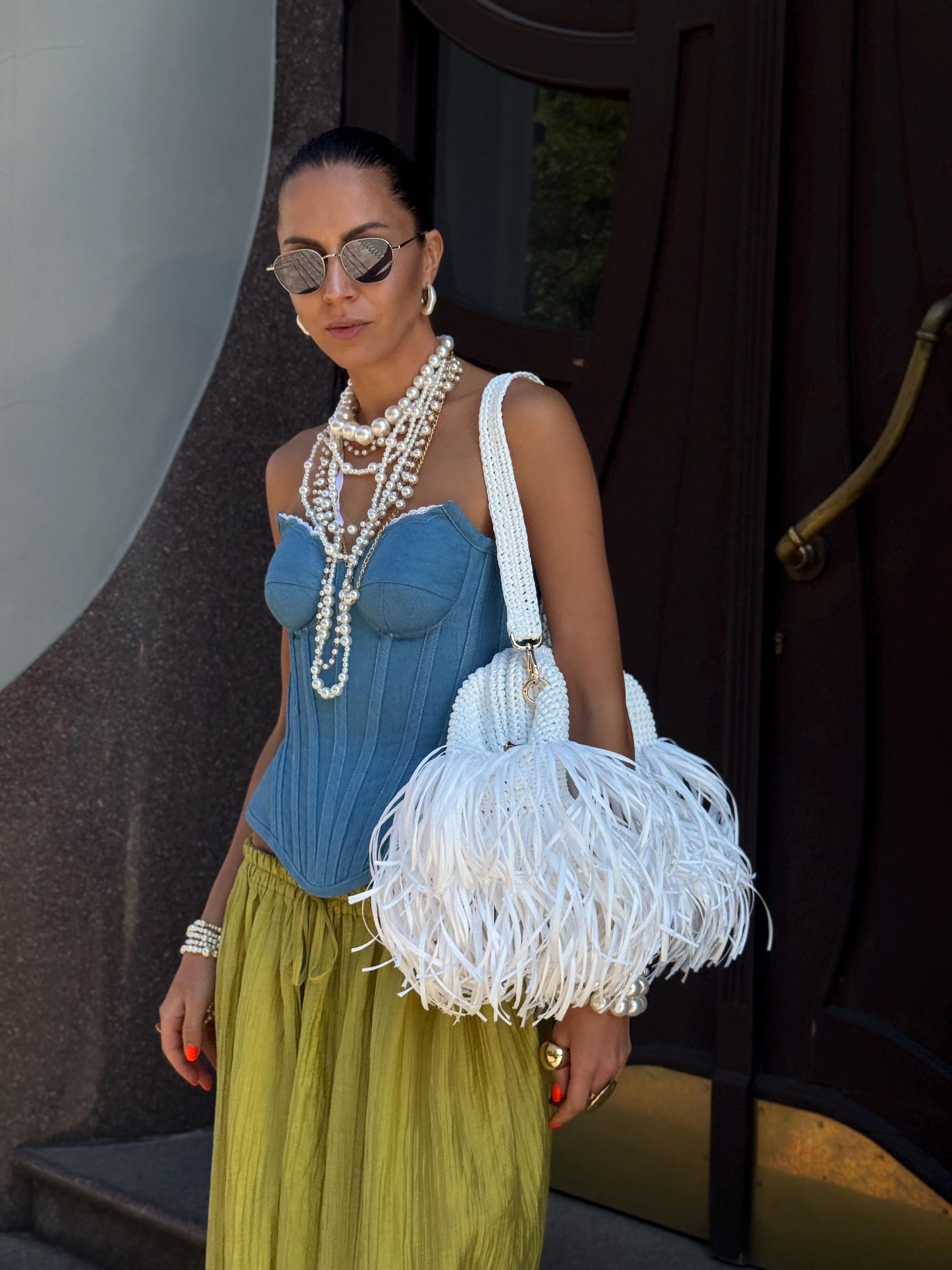 TEXTURE CLUTCH — WHITE — view 5