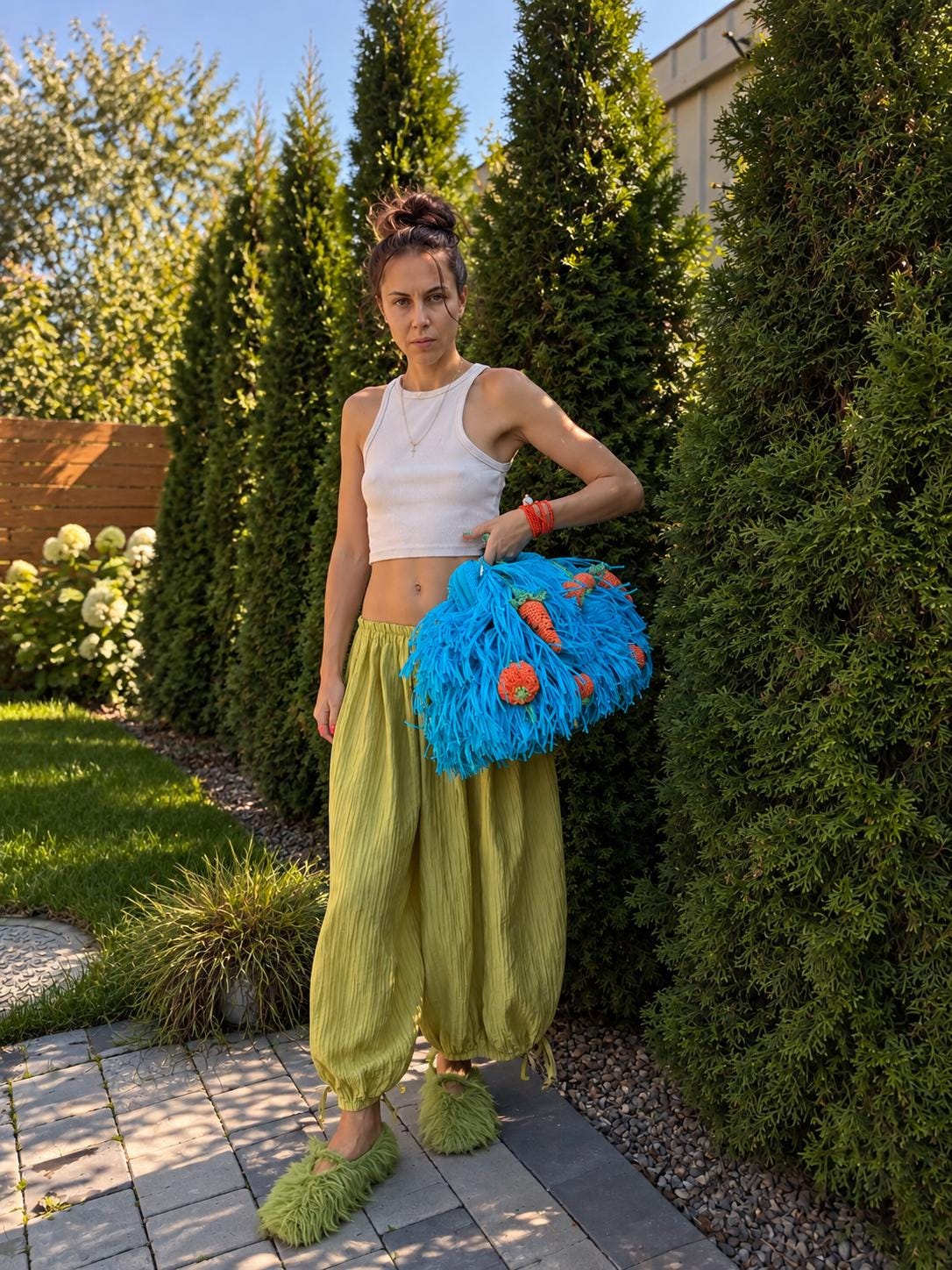 SHAGGY BAG — AQUA — view 7