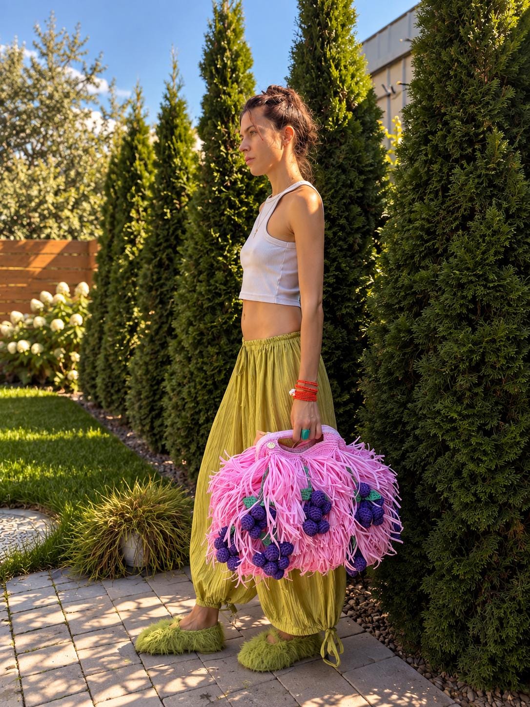 SHAGGY BAG — PINK — view 7