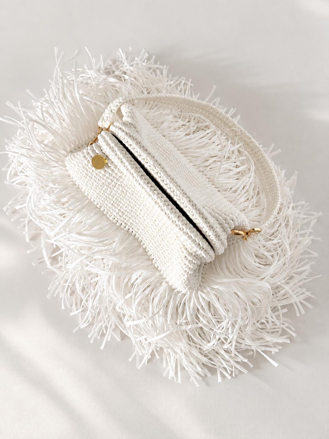 TEXTURE CLUTCH — WHITE — view 7